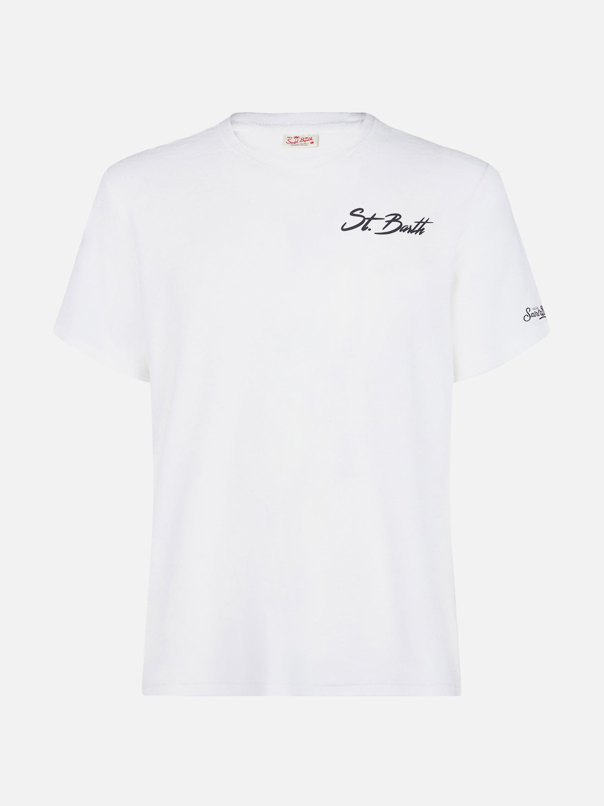 mc2-saint-barth-st-barth-surf-t-shirt-uomo-bianca-in-cotone image 5