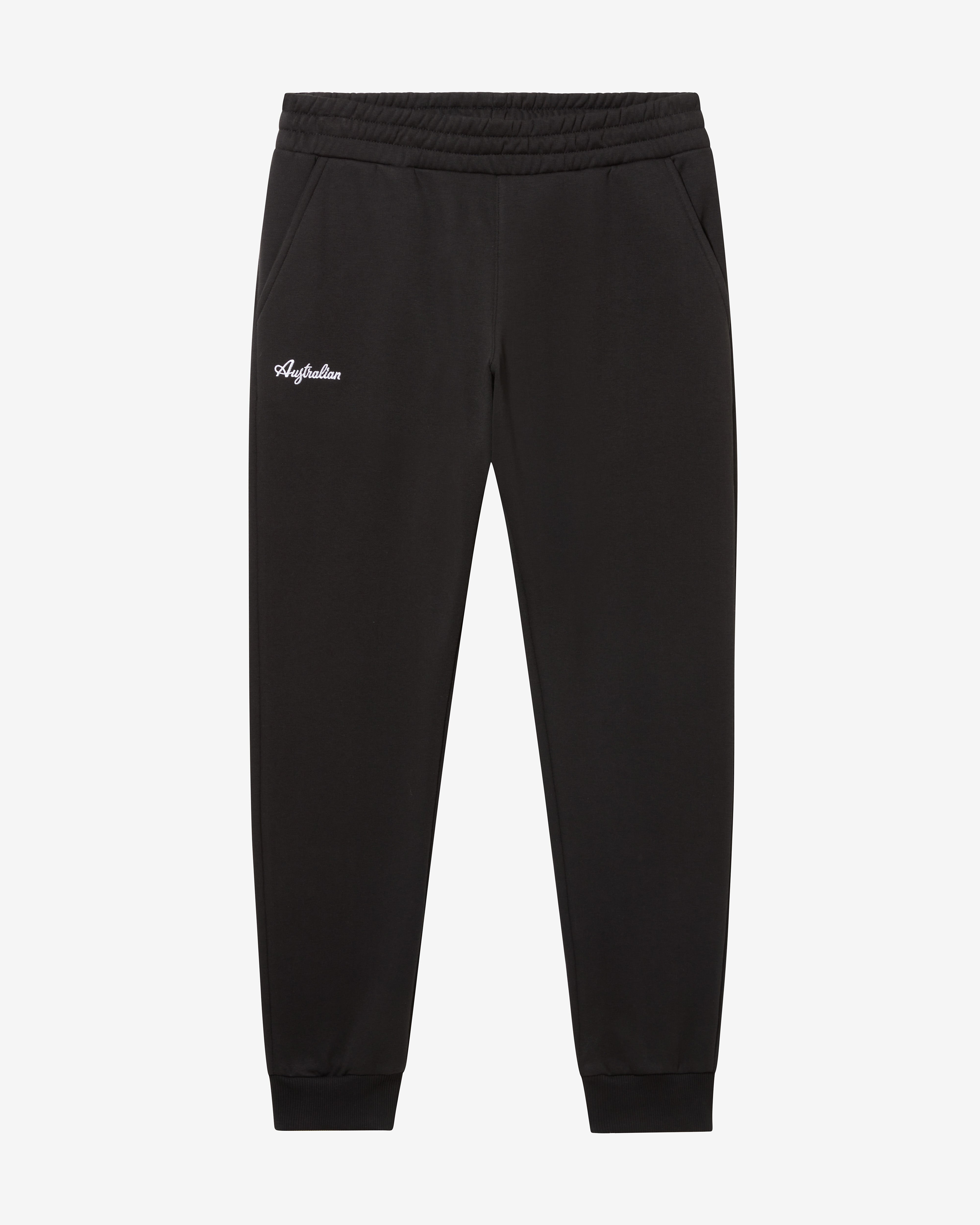 australian-essential-pantalone-tuta-felpa-nero-con-logo image 6
