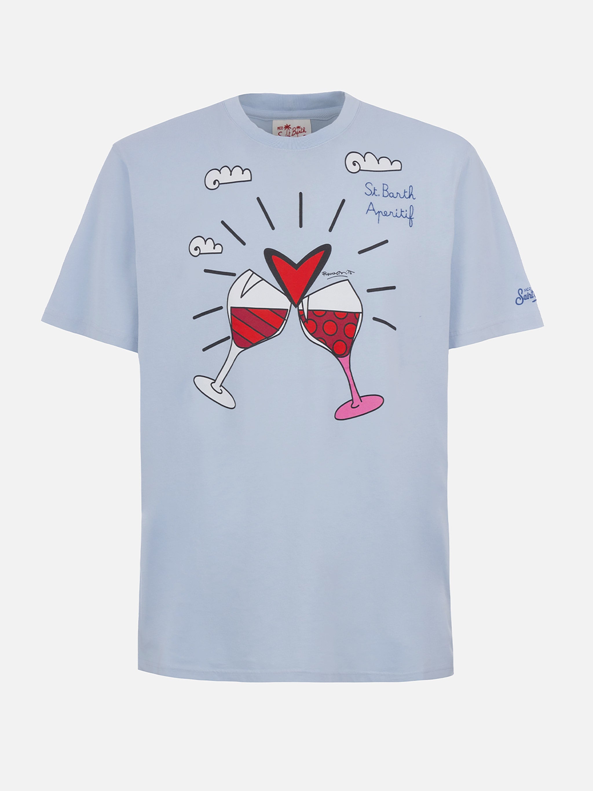 mc2-saint-barth-britto-special-edition-t-shirt-uomo-in-puro-cotone-azzurro-con-s image 1