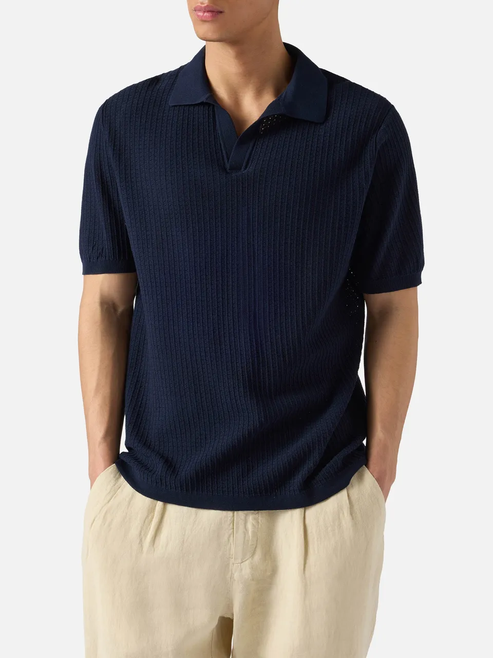 mc2-saint-barth-polo-sloan-net-blu-in-cotone-high-twist-con-micro-trafori-vertic image 1