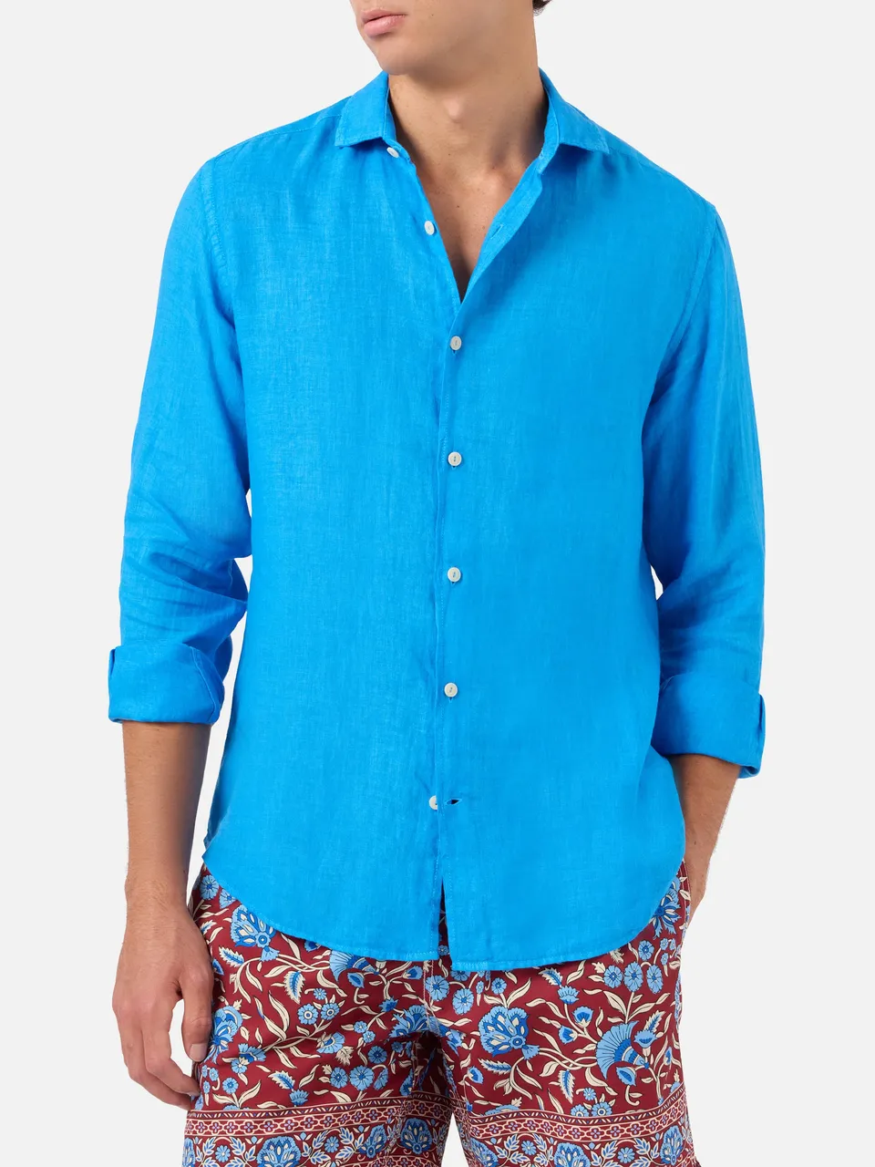 mc2-saint-barth-camicia-pamplona-uomo-in-puro-lino-stampa-watercolor-bluette image 1