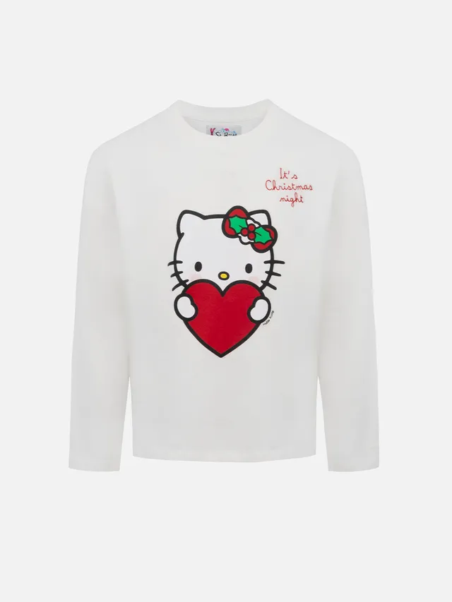 mc2-saint-barth-t-shirt-penny-bambina-bianca-cotone-maniche-lunghe-hello-kitty image 1