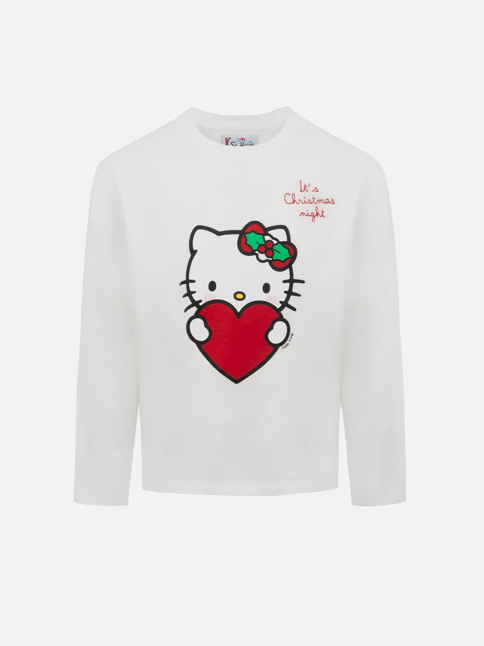mc2-saint-barth-t-shirt-penny-bambina-bianca-cotone-maniche-lunghe-hello-kitty image 1