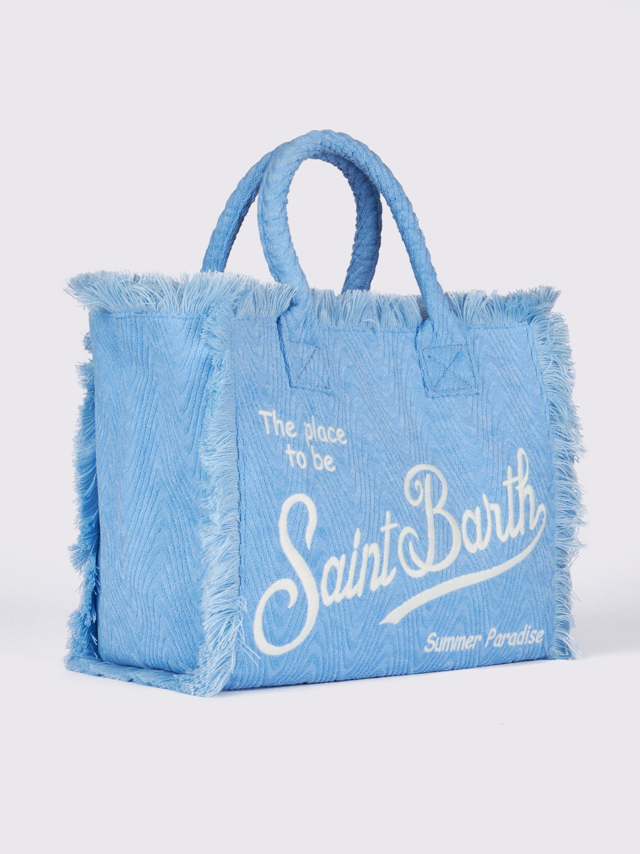 mc2-saint-barth-vanity-sponge-borsa-spalla-azzurra-in-spugna-rilievo image 4