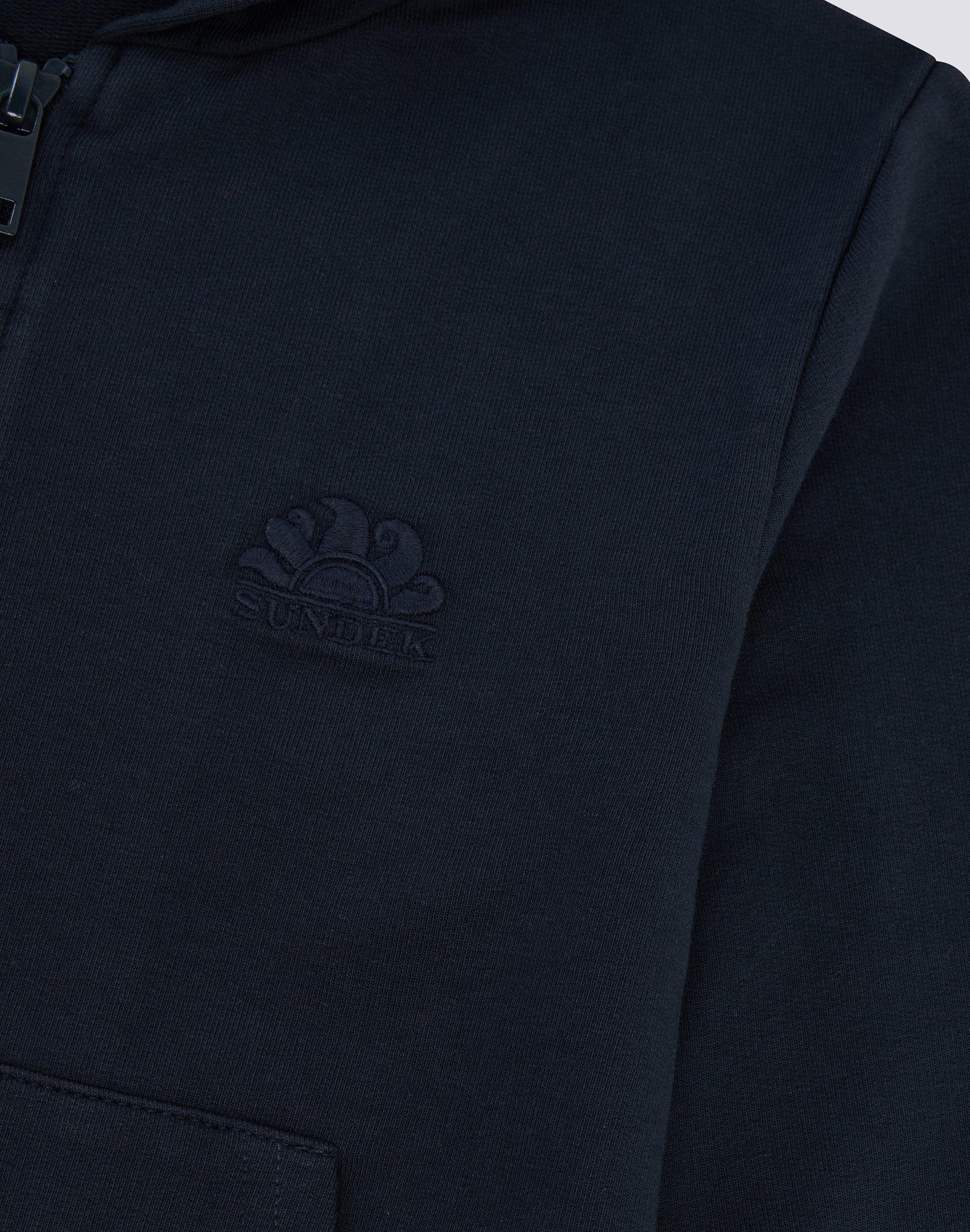 sundek-felpa-bambino-full-zip-con-cappuccio-in-cotone image 3