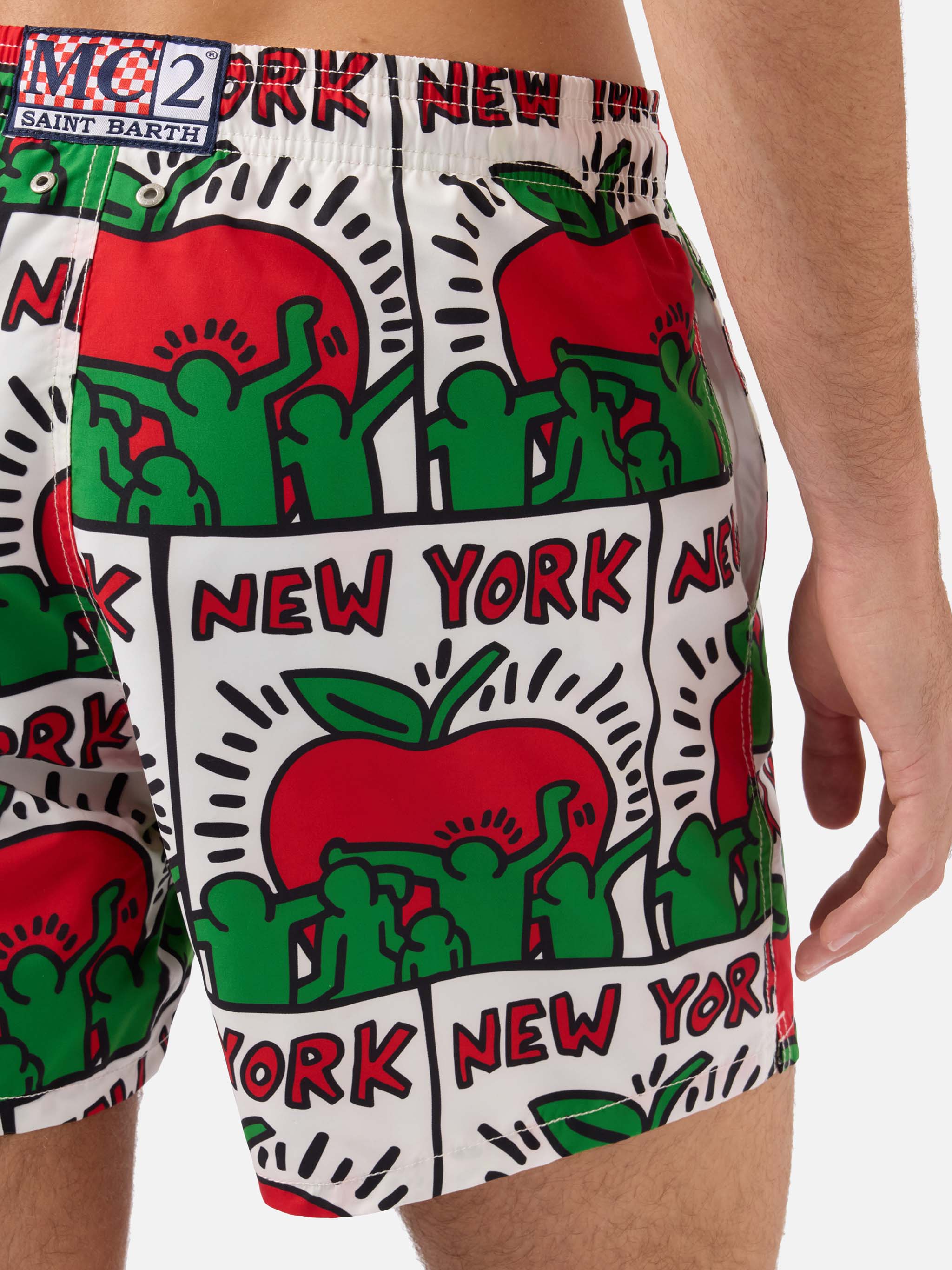 mc2-saint-barth-gustavia-costume-mare-uomo-special-edition-keith-haring-ny-bianc image 6