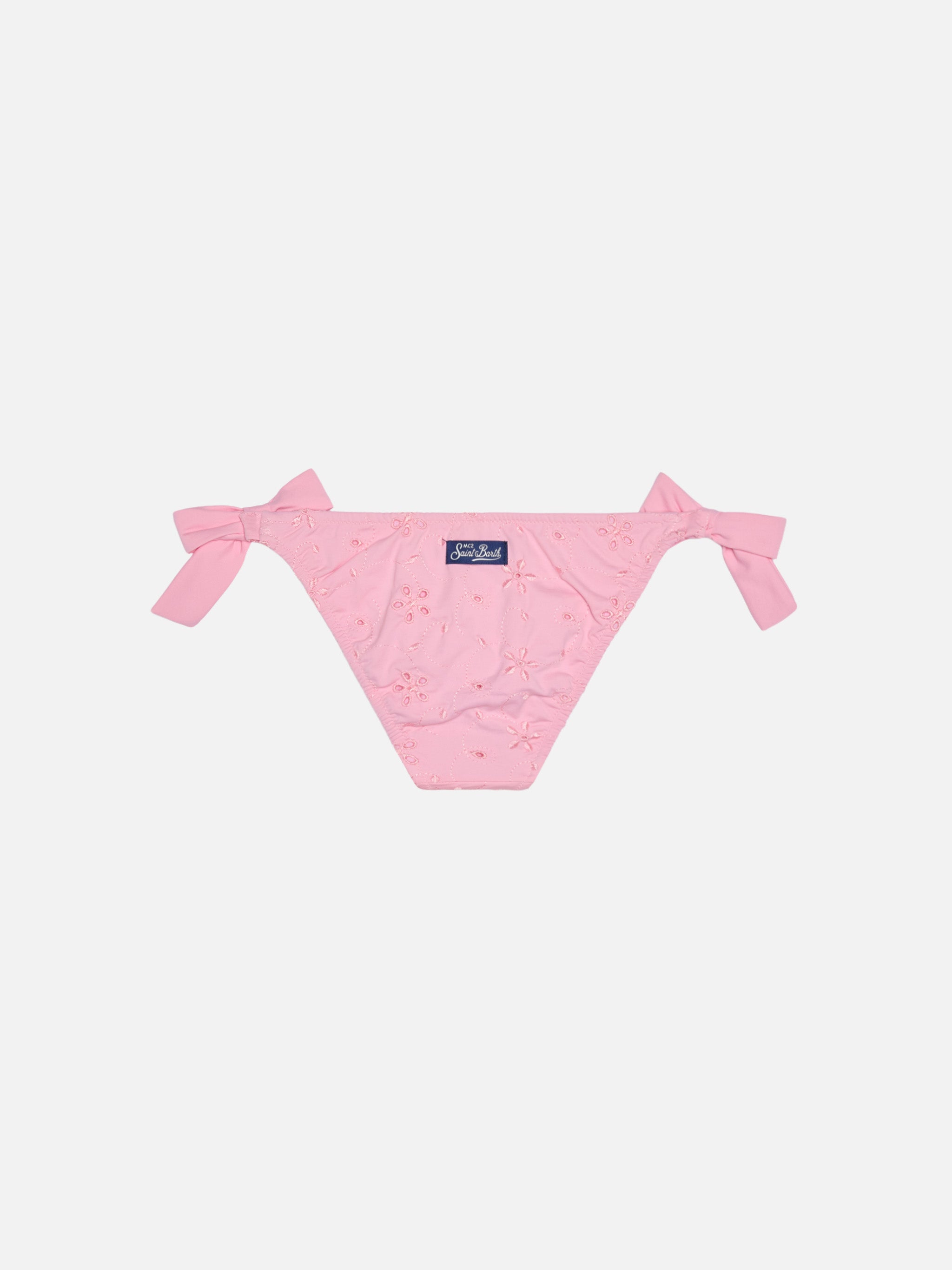 mc2-saint-barth-zippy-slip-mare-bambina-classico-sangallo-rosa image 2