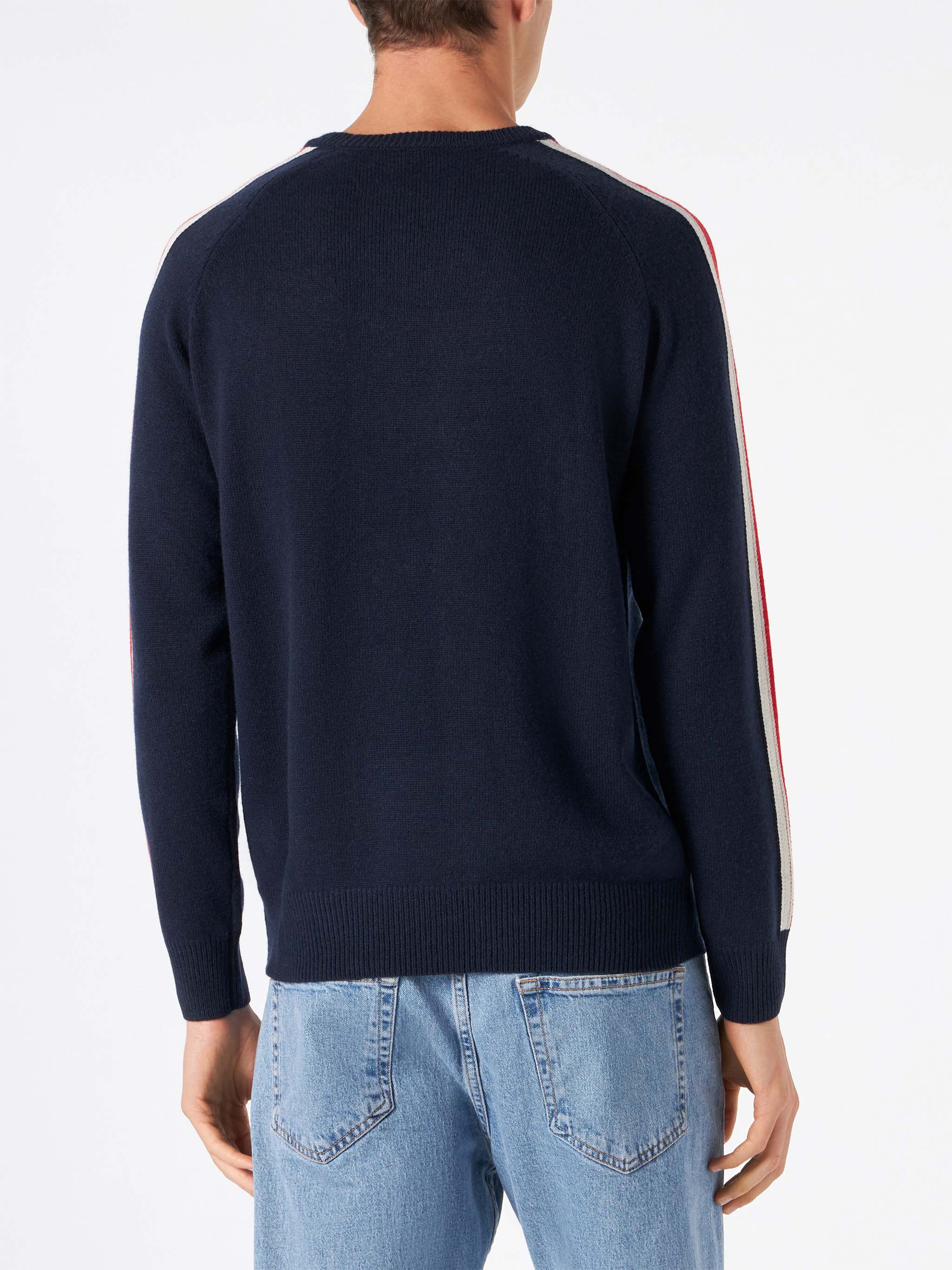 mc2-saint-barth-heron-maglione-uomo-blu-navy-jacquard-woodstock-peanuts-special- image 3