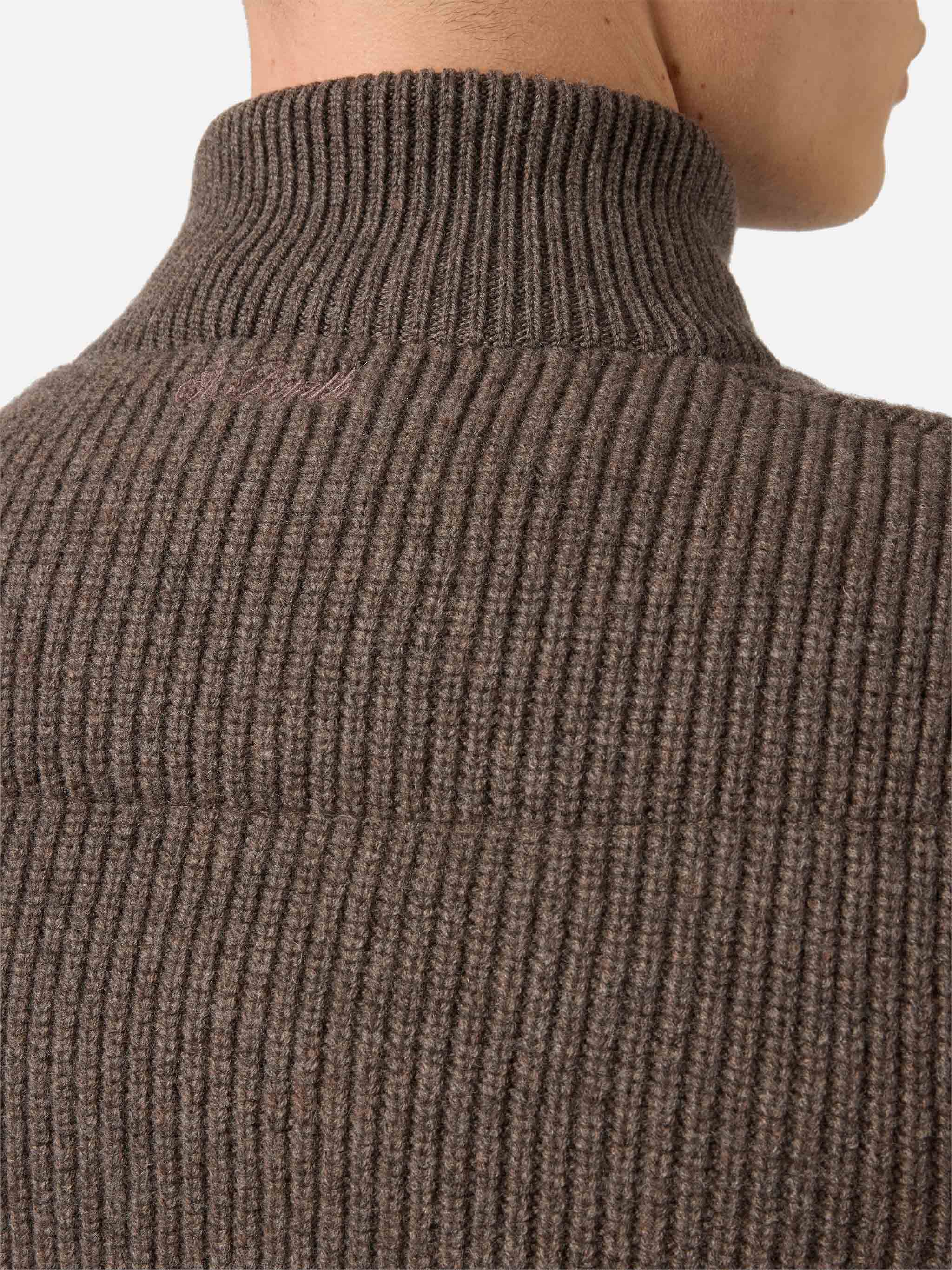 mc2-saint-barth-gilet-imbottito-leeds-knit-nocciola-uomo image 6
