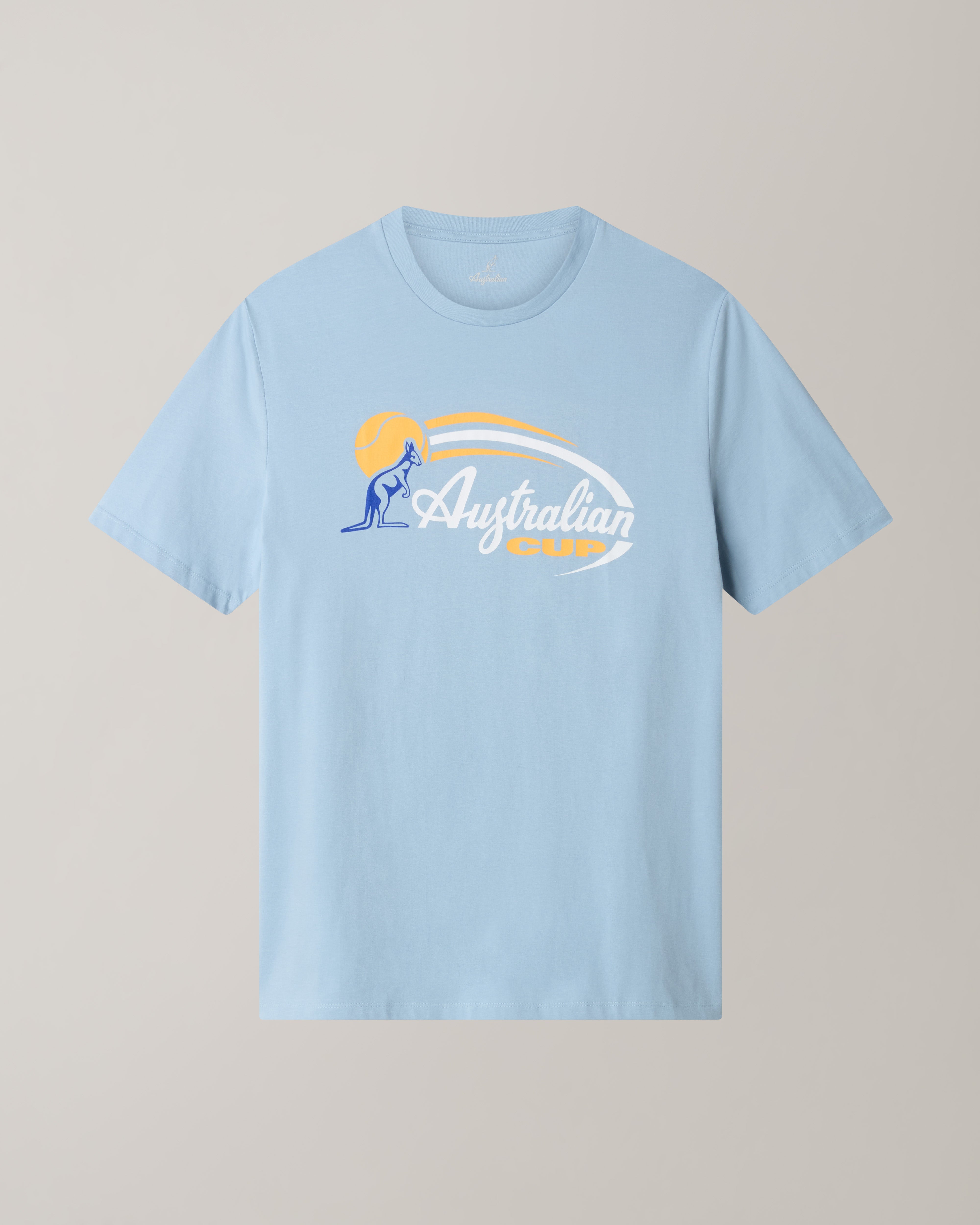 australian-cup-t-shirt-maglietta-cotone-azzurro-pastello-regular-fit image 5