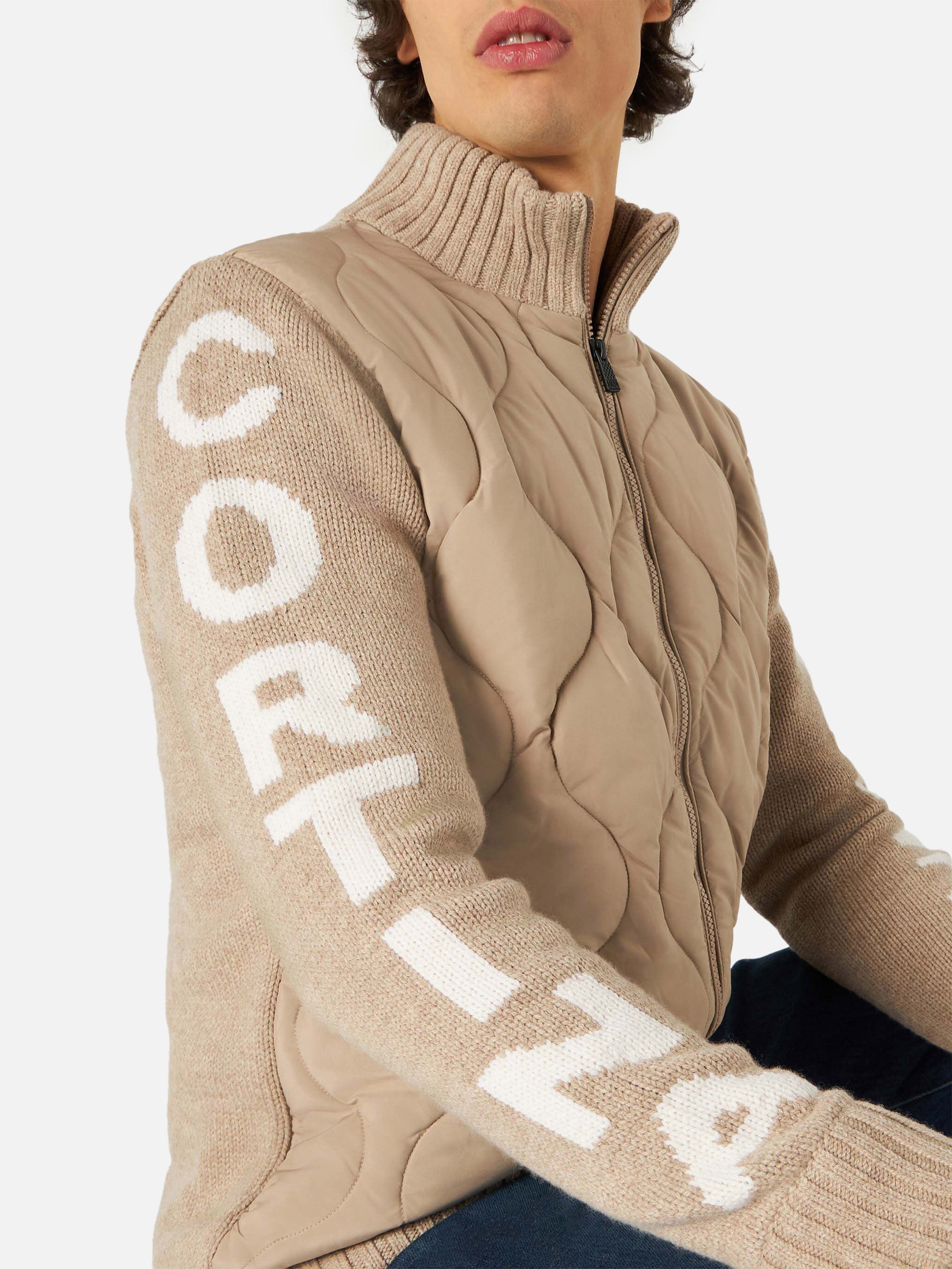 mc2-saint-barth-giacca-whistler-uomo-beige-eco-padded-cortina-ampezzo image 2