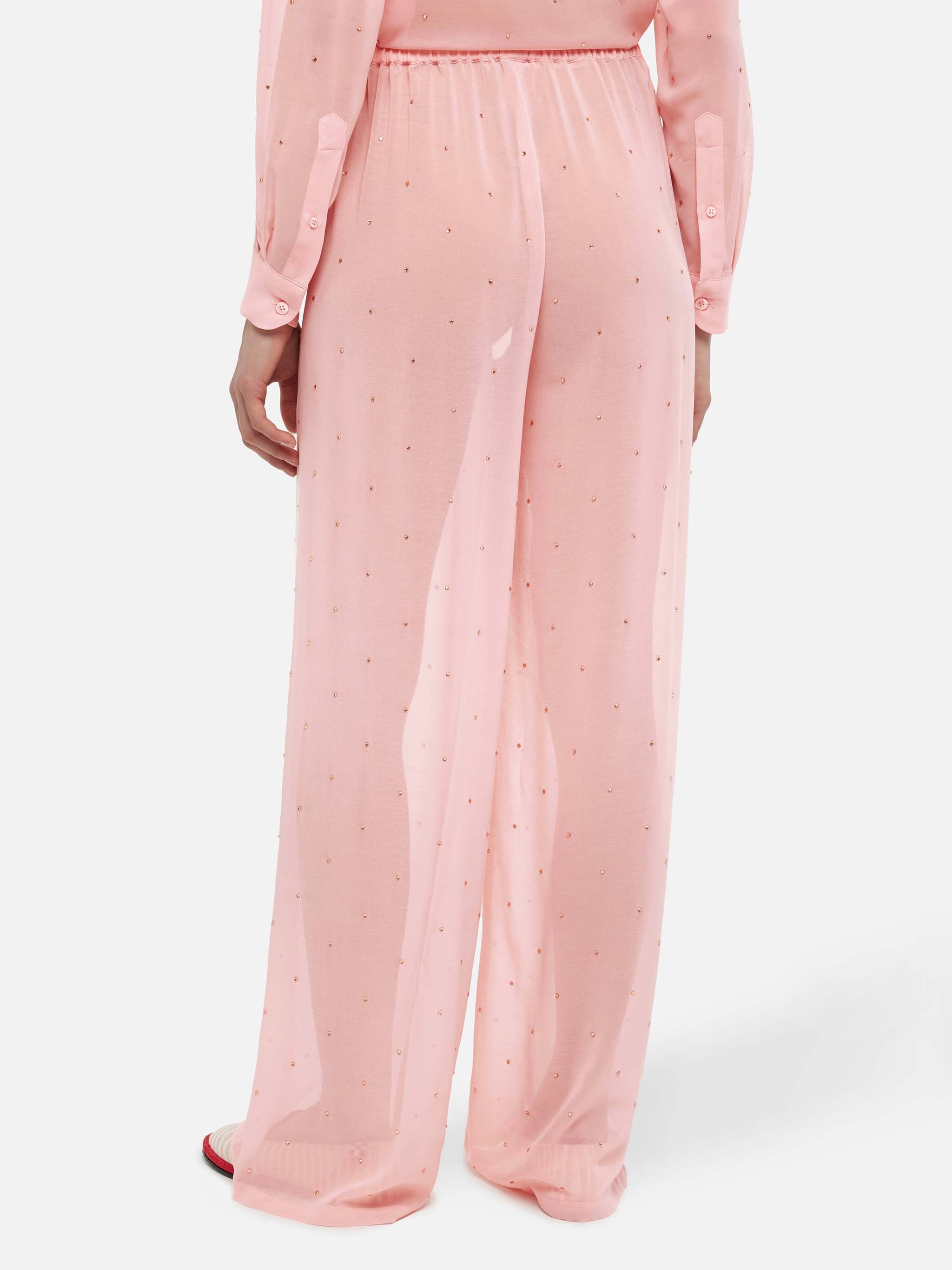 mc2-saint-barth-pantaloni-amalia-donna-georgette-rosa-con-strass image 3