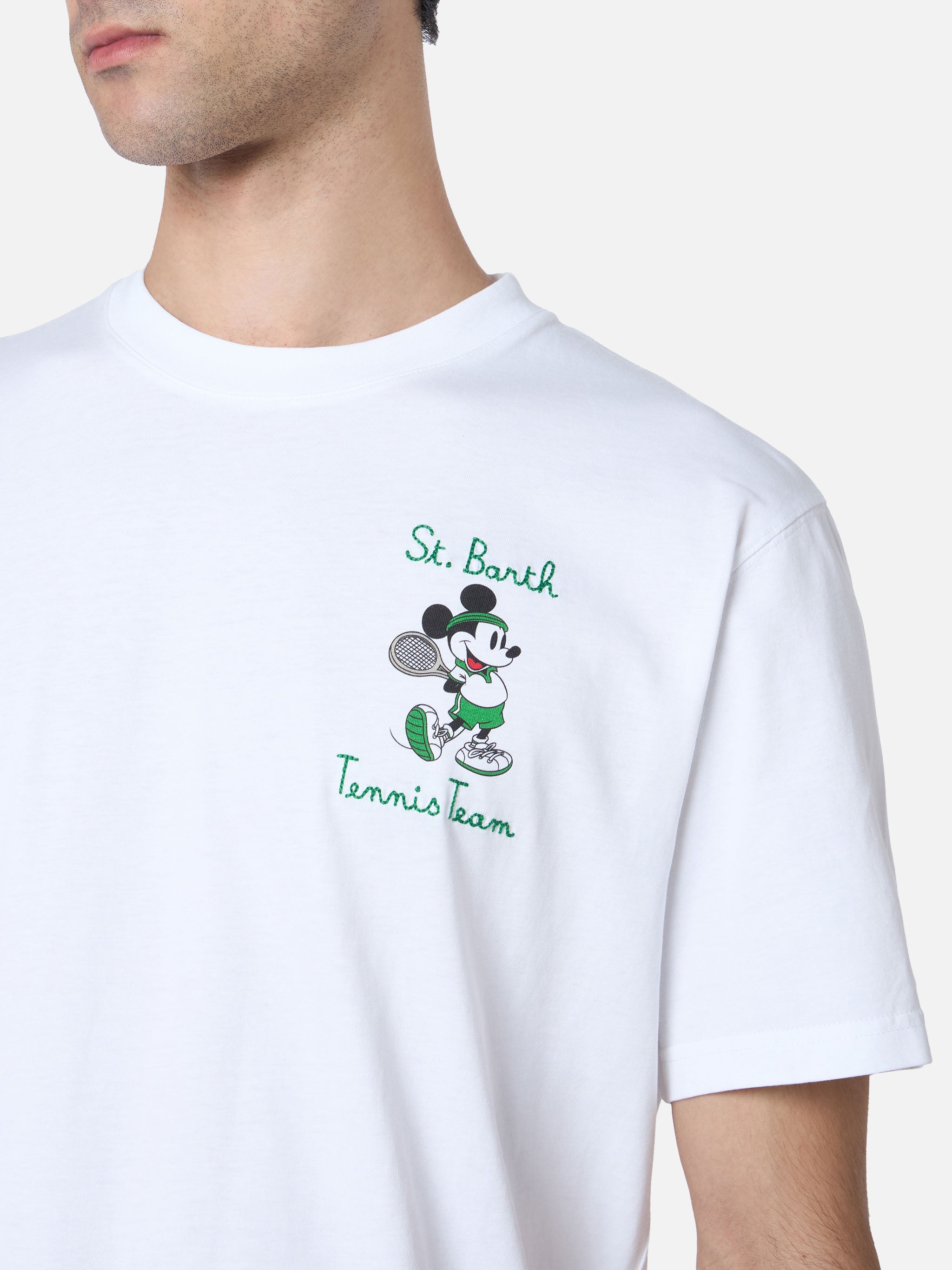 mc2-saint-barth-t-shirt-man-uomo-bianca-disney-mickey-special-edition image 2