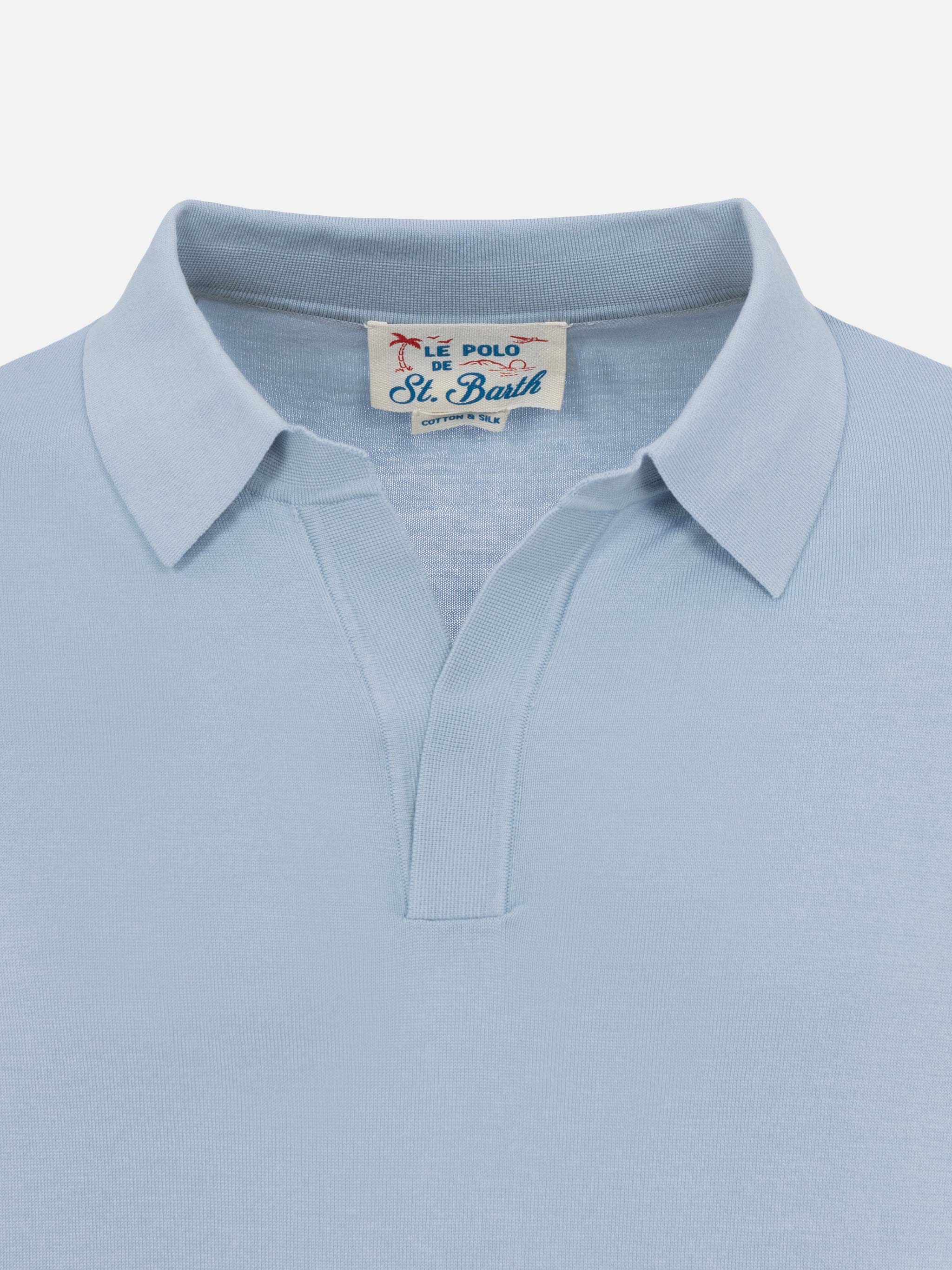mc2-saint-barth-polo-sloan-in-maglia-di-seta-e-cotone-azzurro-da-uomo image 7