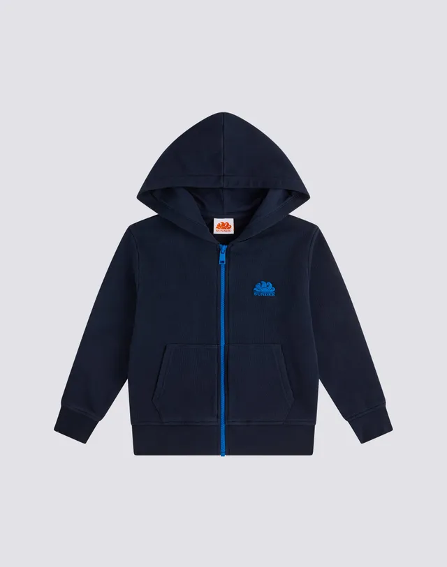 sundek-felpa-bambino-con-cappuccio-e-full-zip-centrale image 1
