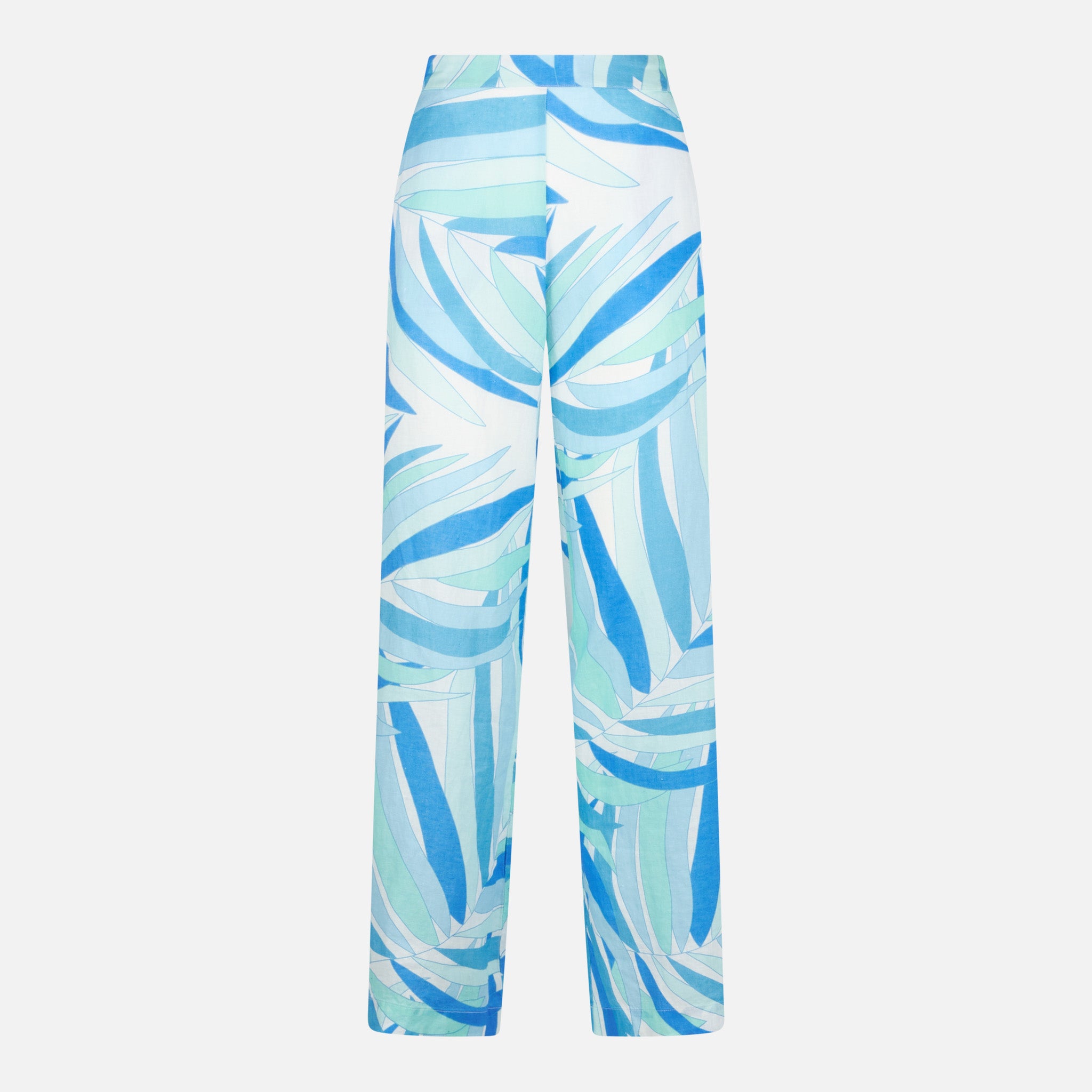 mc2-saint-barth-pantaloni-taryn-donna-in-lino-azzurro-fantasia-palme image 5