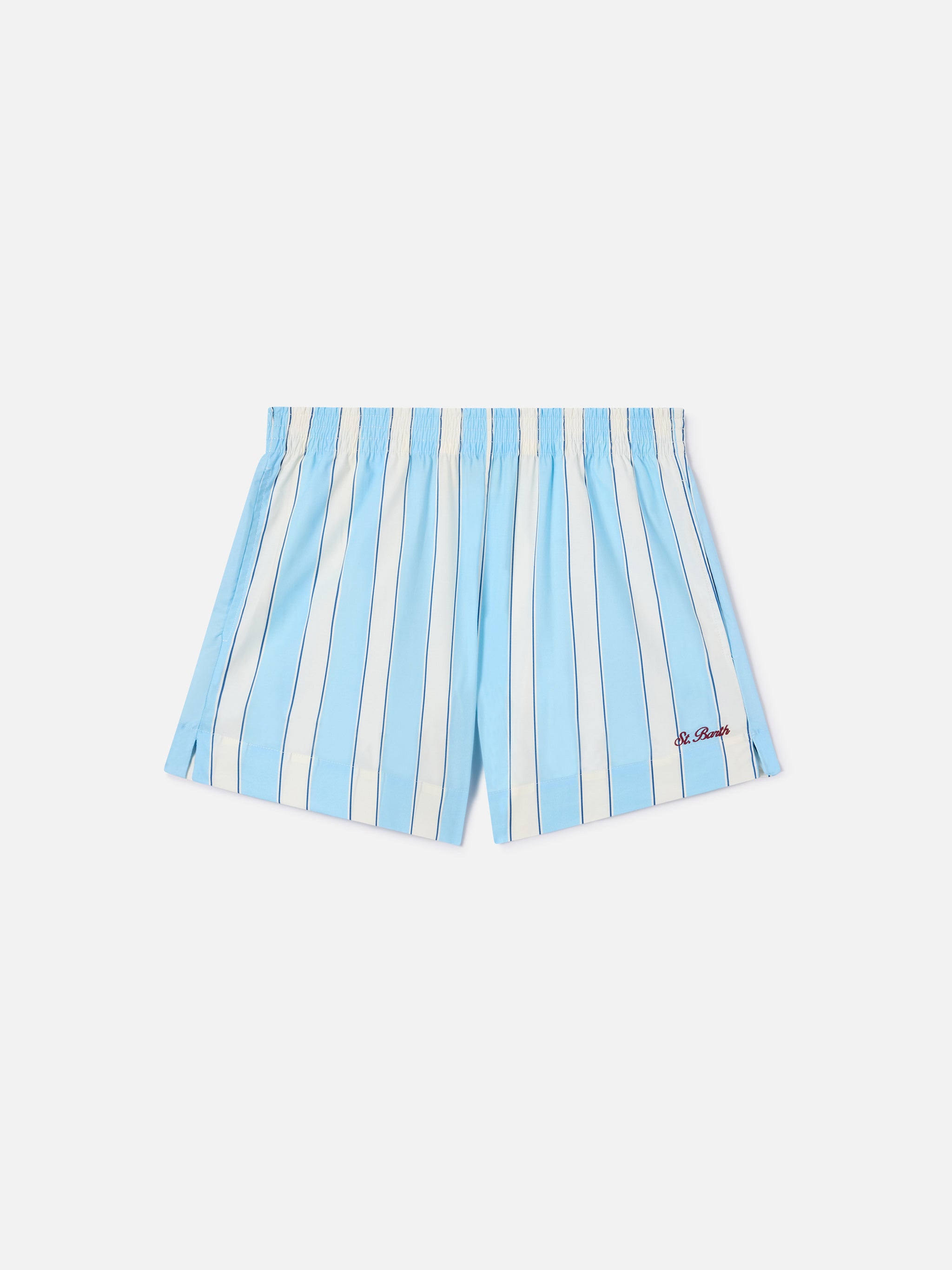 mc2-saint-barth-meave-shorts-donna-in-cotone-a-righe-azzurre-2 image 1