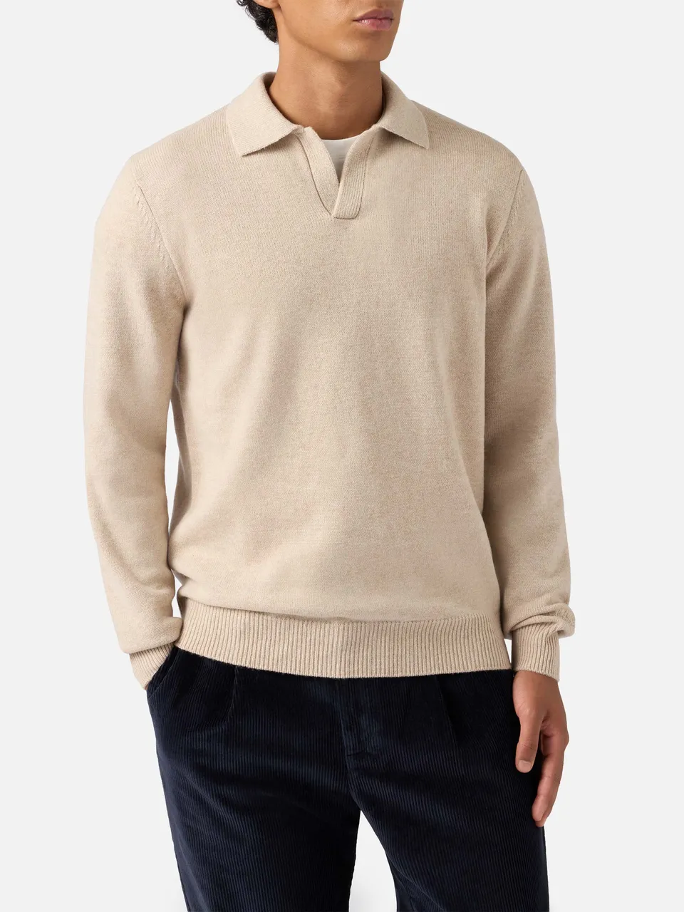 mc2-saint-barth-covent-polo-maglia-uomo-lana-beige-maniche-lunghe image 1