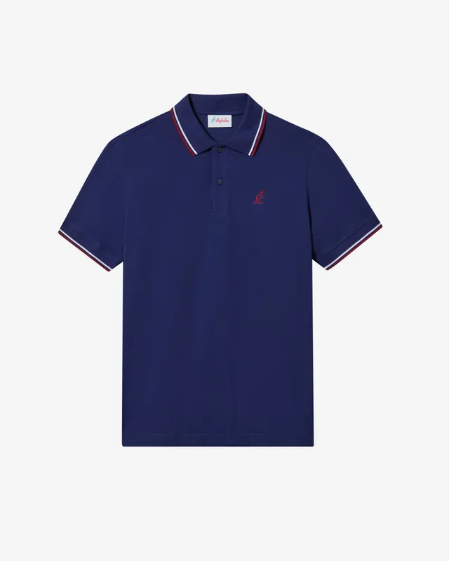 australian-2-stripes-polo-in-piquet-blu-cosmo-slim-fit image 1