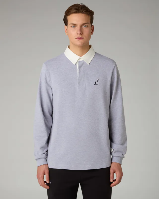 australian-academy-polo-shirt-piqu-regular-grigio-melange image 1