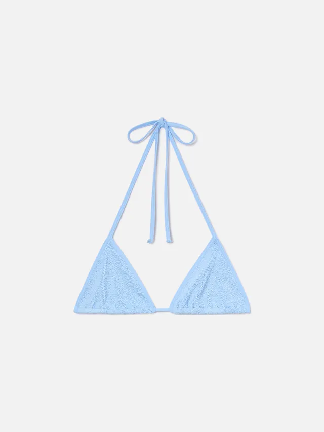mc2-saint-barth-top-bikini-leah-string-a-triangolo-azzurro-con-profili-bianchi image 1