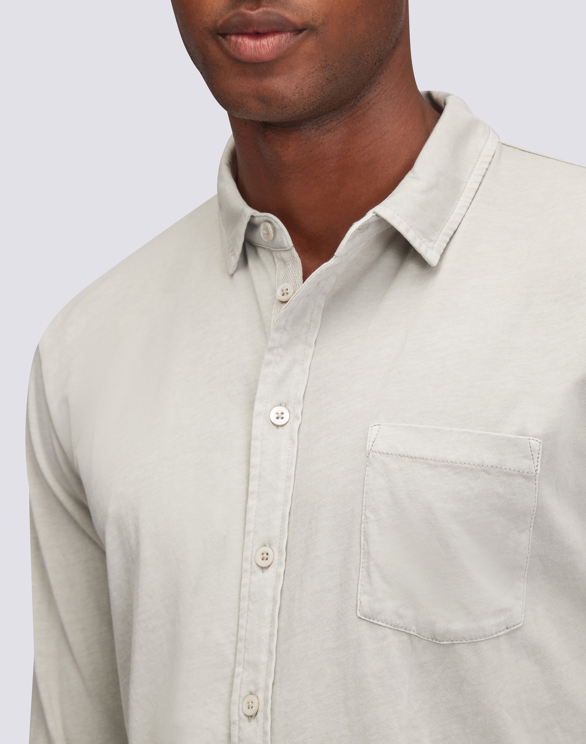 sundek-camicia-uomo-maniche-lunghe-in-cotone-jersey-tinto-capo image 3