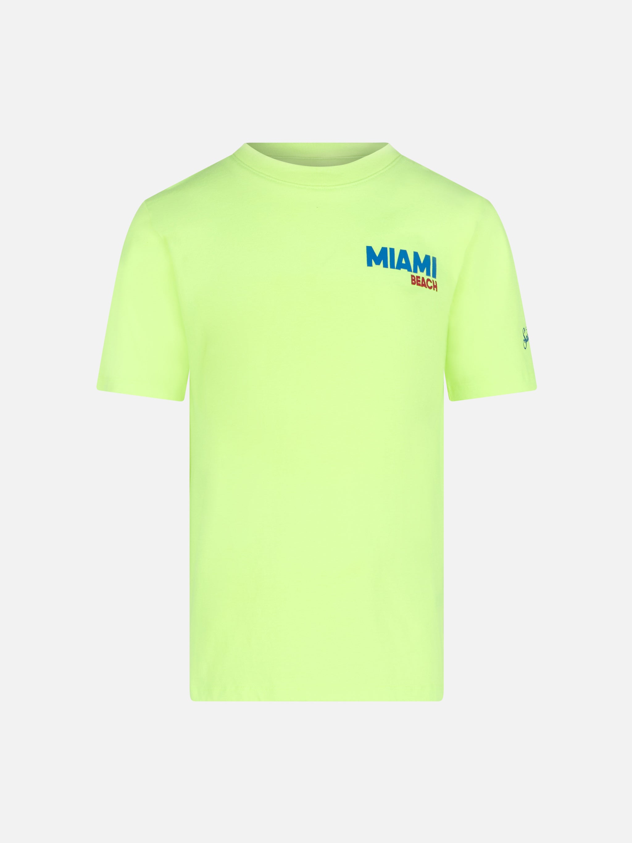 mc2-saint-barth-t-shirt-boy-miami-beach-in-cotone-gialla image 1