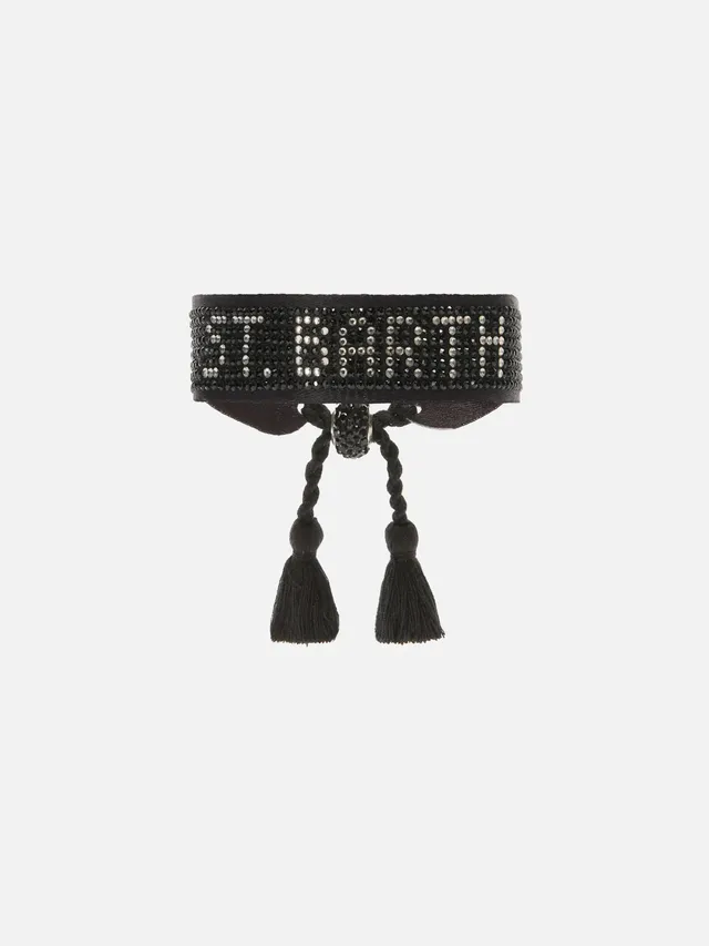 mc2-saint-barth-stbrace001-bracciale-tessuto-nero-lettering-perline image 1