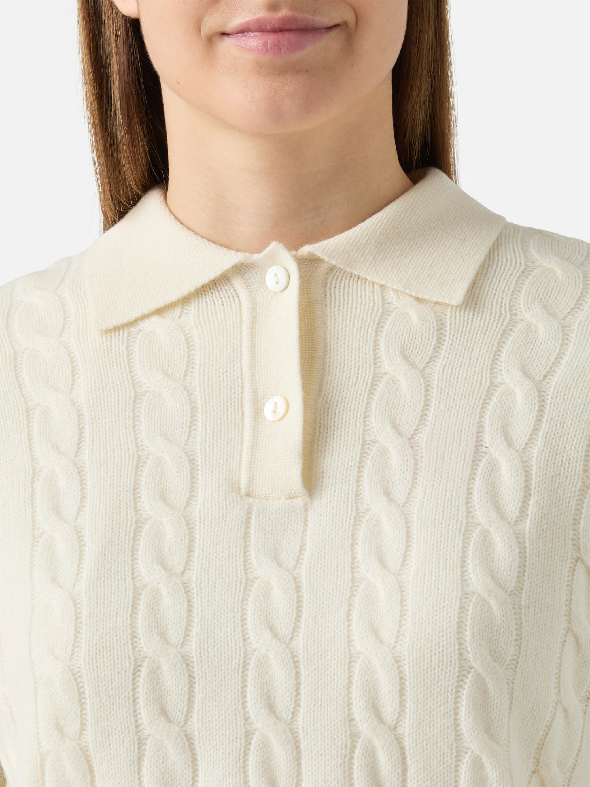 mc2-saint-barth-savoy-maglione-polo-treccia-lana-merino-bianco-donna image 2