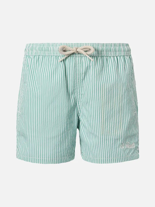 mc2-saint-barth-costume-mare-patmos-jr-bambino-verde-salvia-seersucker-rigato image 1