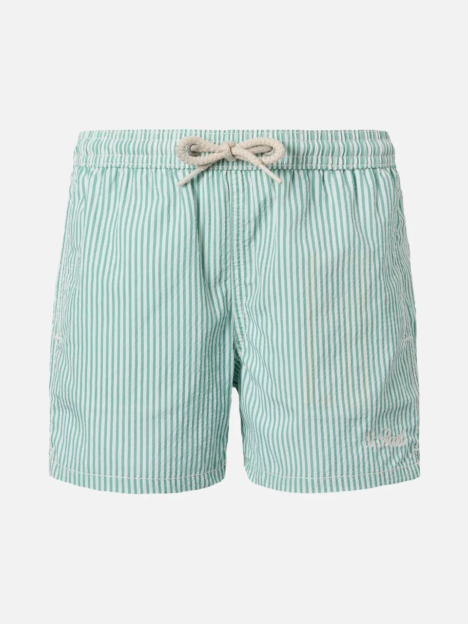mc2-saint-barth-costume-mare-patmos-jr-bambino-verde-salvia-seersucker-rigato image 1