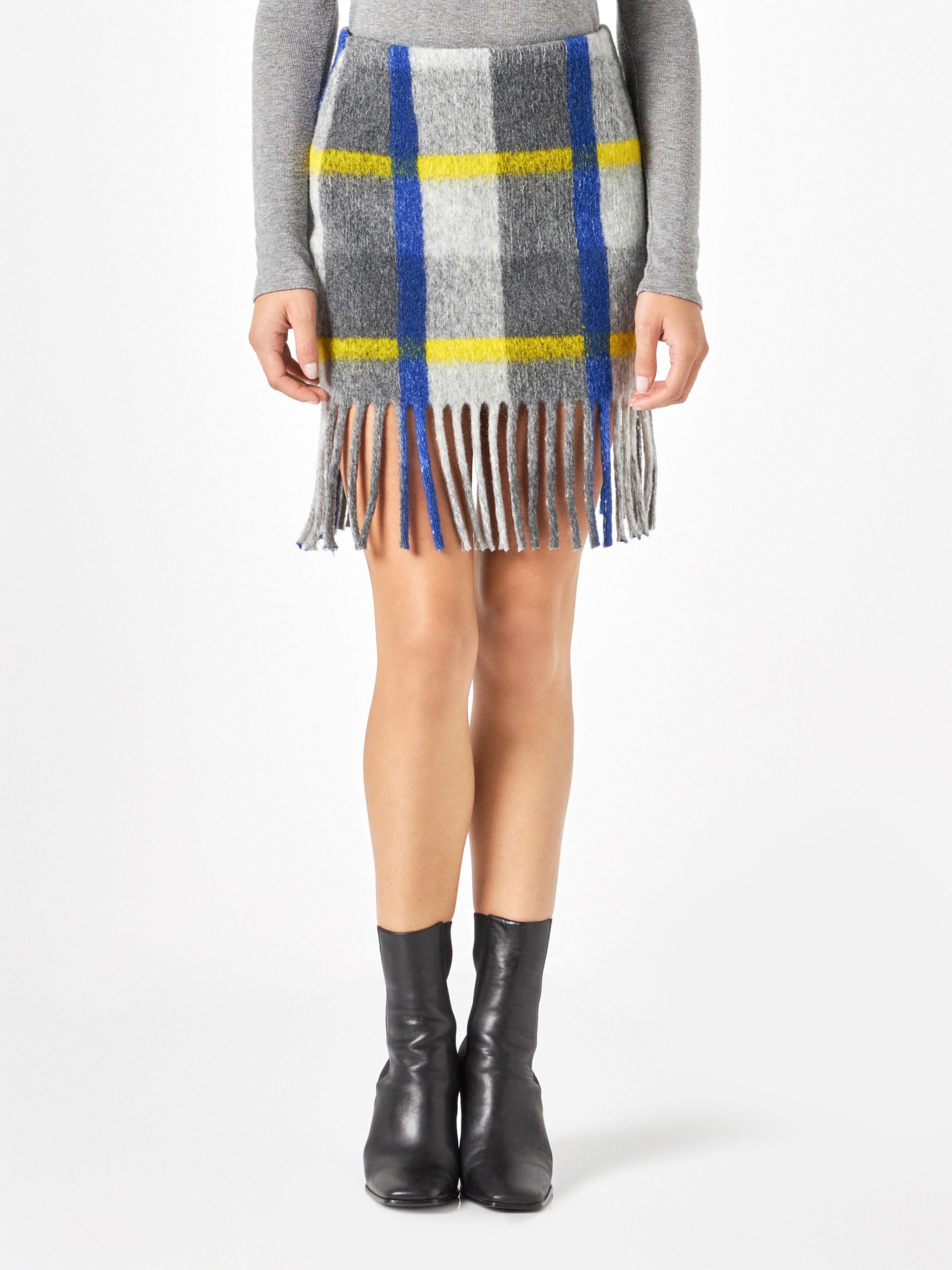 mc2-saint-barth-katrine-gonna-donna-tartan-frange-blu-giallo-fluo image 1