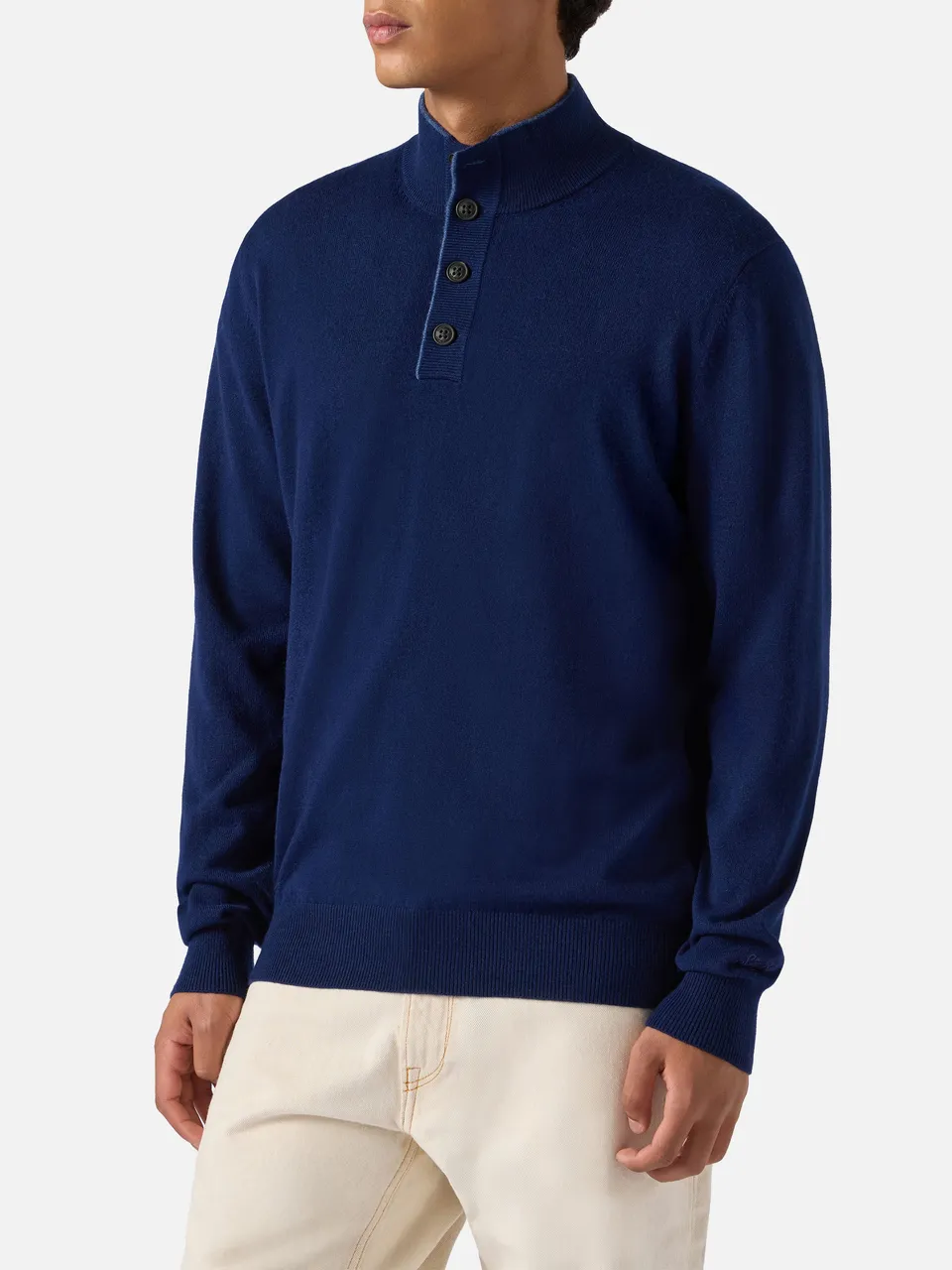 mc2-saint-barth-dor0003-maglione-mezzocollo-zip-in-lana-merino-e-cashmere-blu-na image 1
