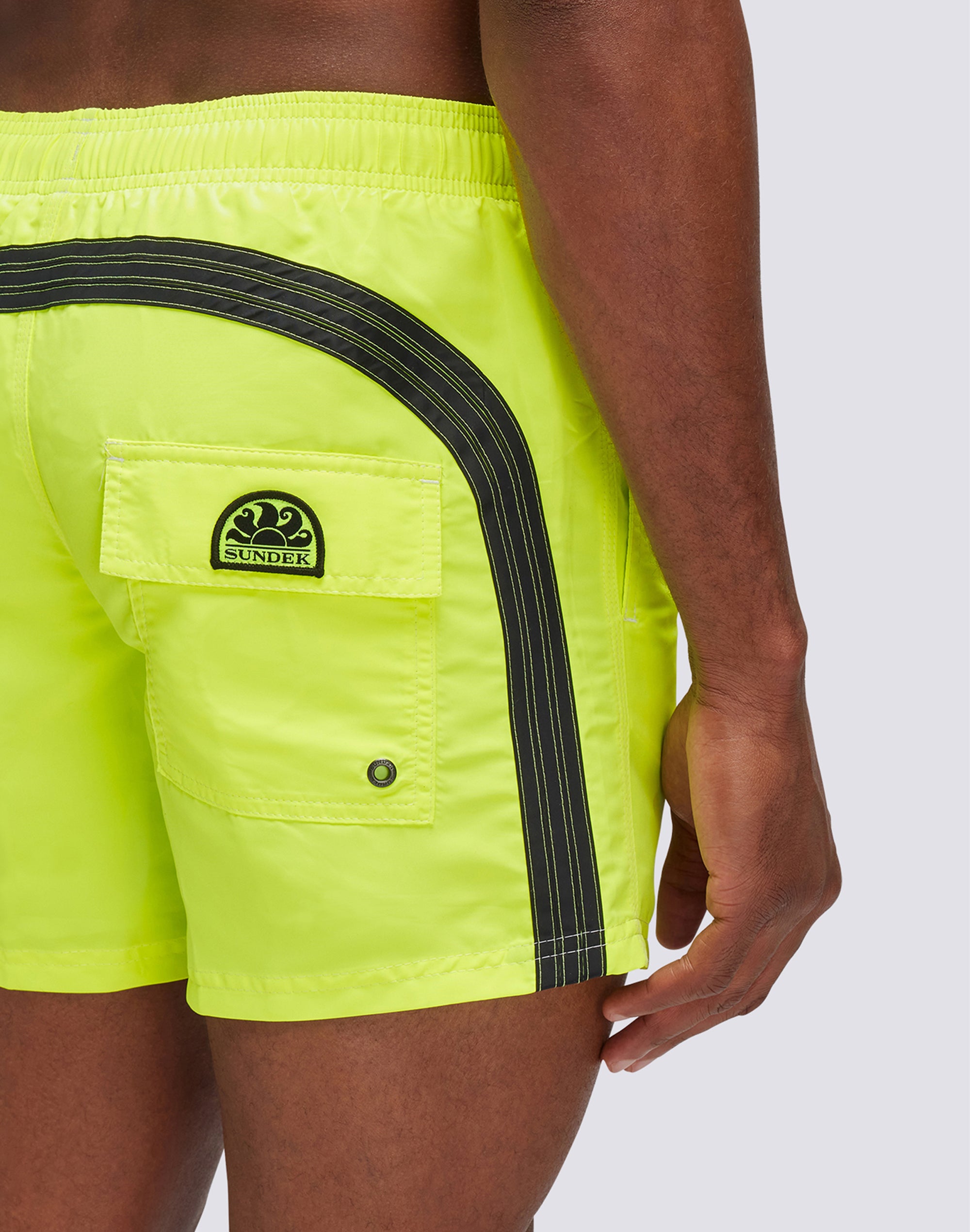 sundek-costume-da-bagno-uomo-giallo-fluo-pantaloncino-in-poly-taffeta image 3