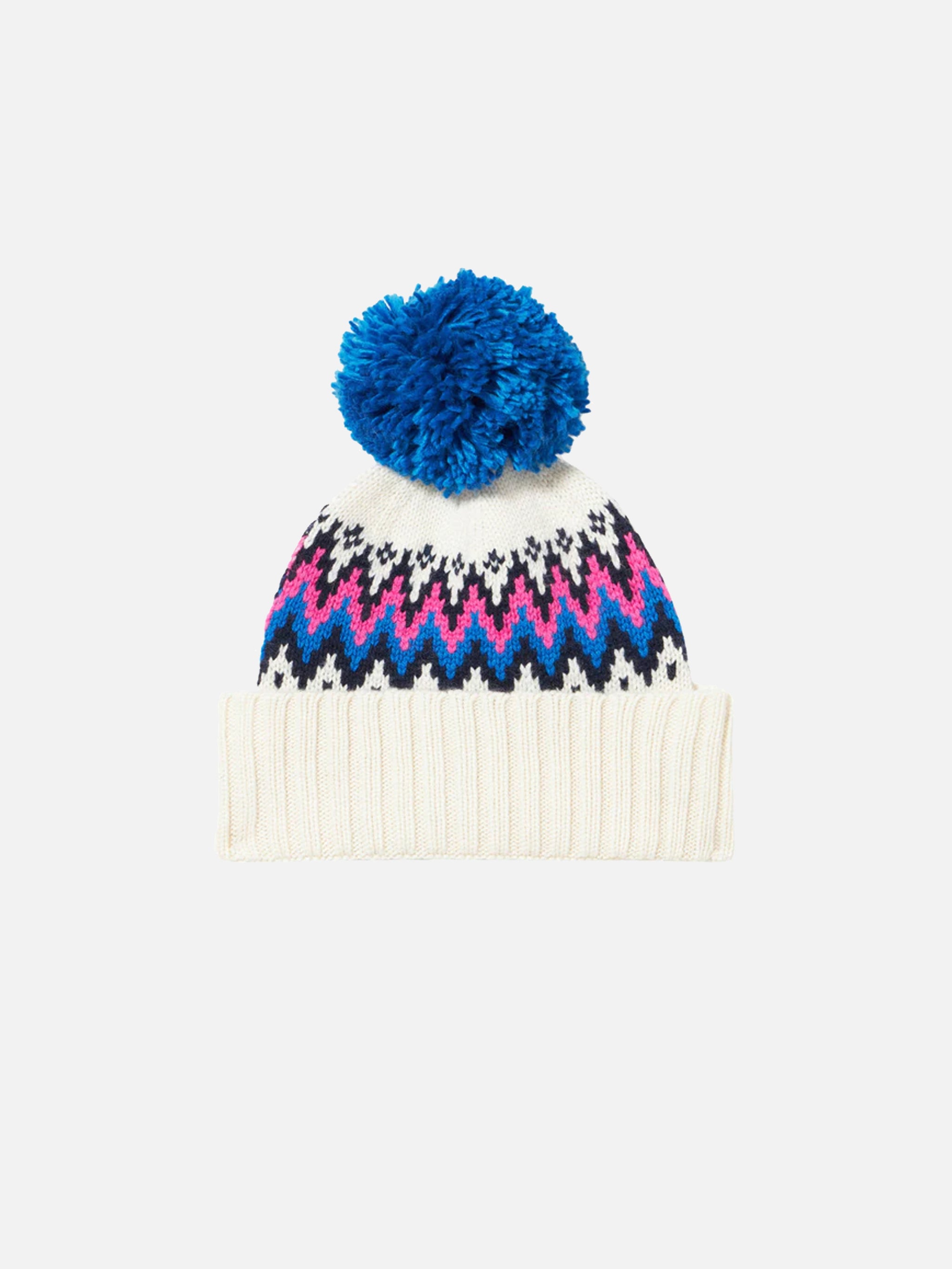 mc2-saint-barth-wengen-nordic-berretto-in-maglia-bianco-con-jacquard-e-pompon image 1