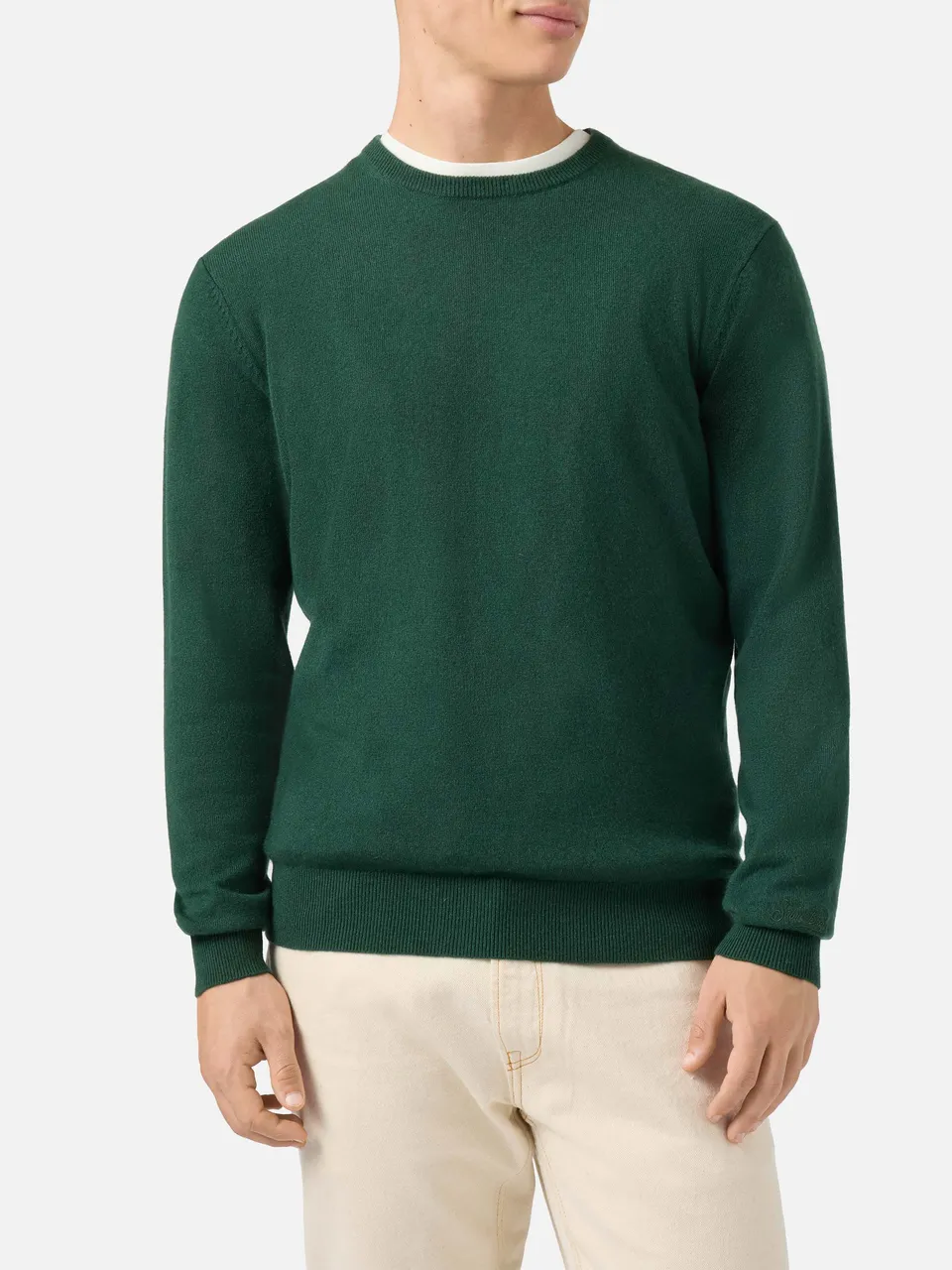 mc2-saint-barth-regent-maglione-uomo-100-cashmere-verde-scuro image 1
