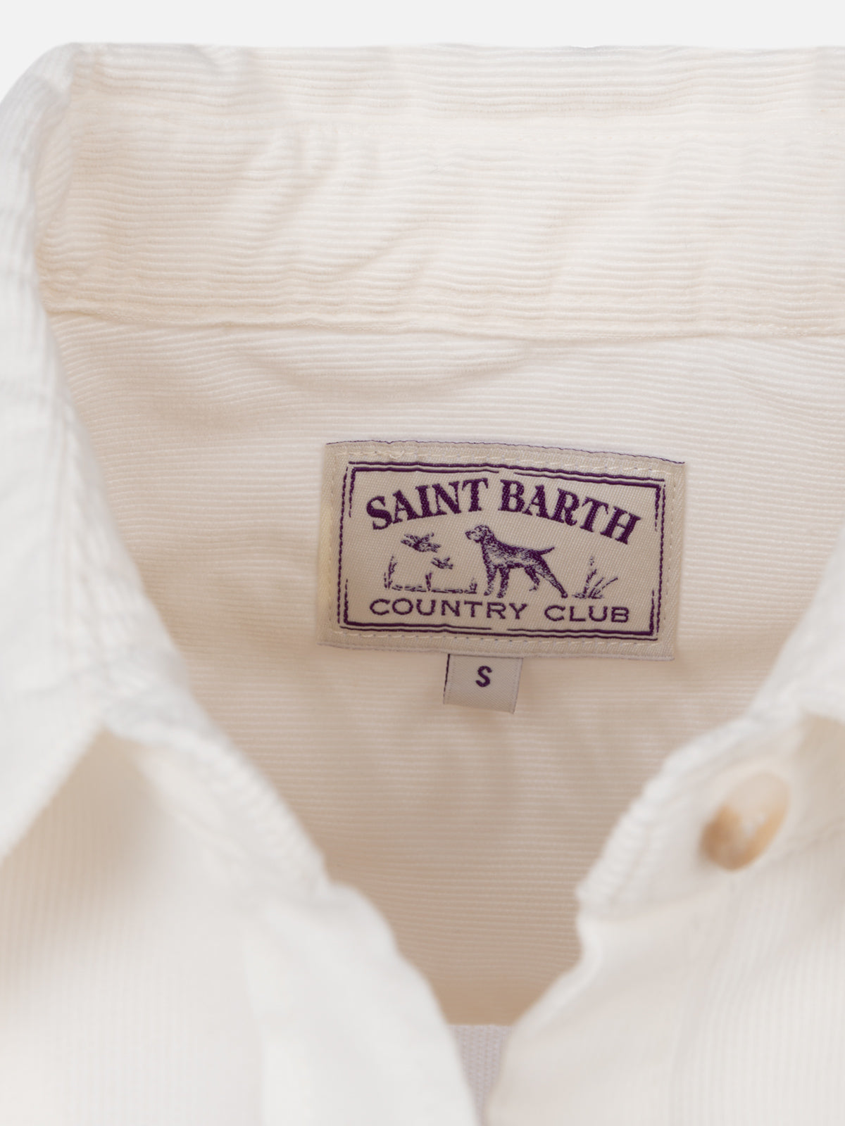 camicia-mc2-saint-barth-deer-in-tessuto-effetto-velluto-a-coste-panna-con-strass image 7