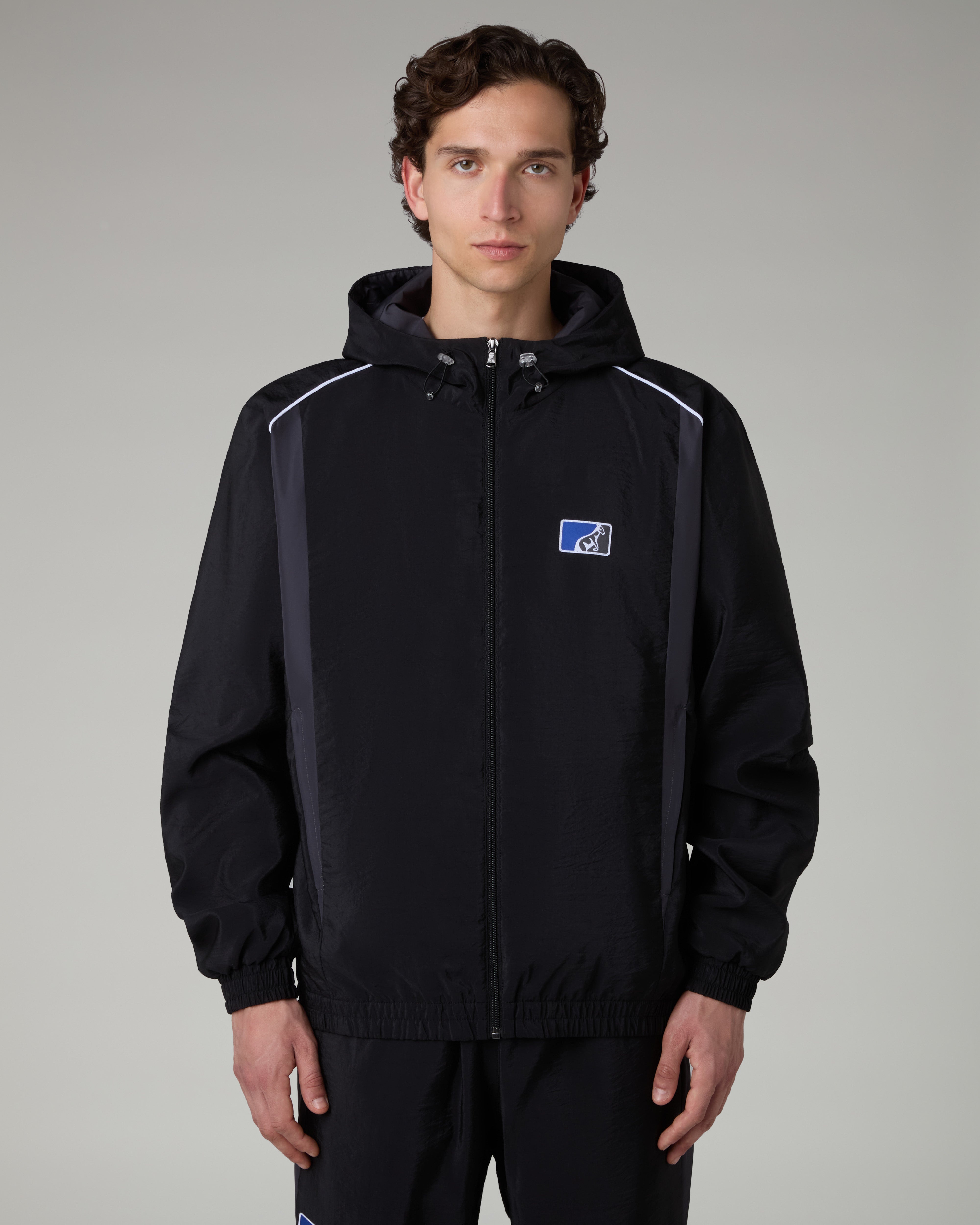 australian-poison-track-jacket-cappuccio-full-zip-nera image 1
