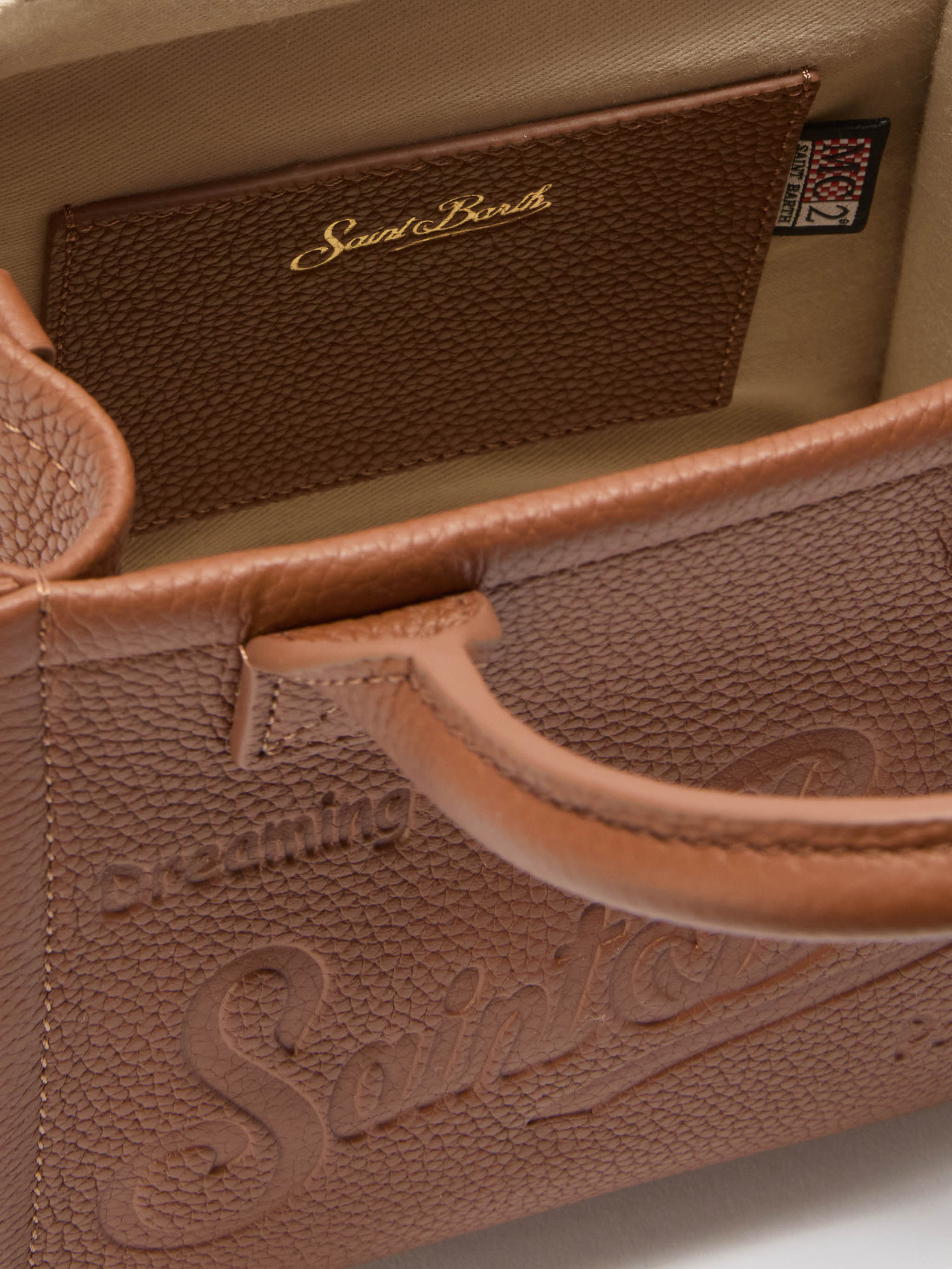 mc2-saint-barth-vanity-bag-mini-pelle-martellata-cammello image 5