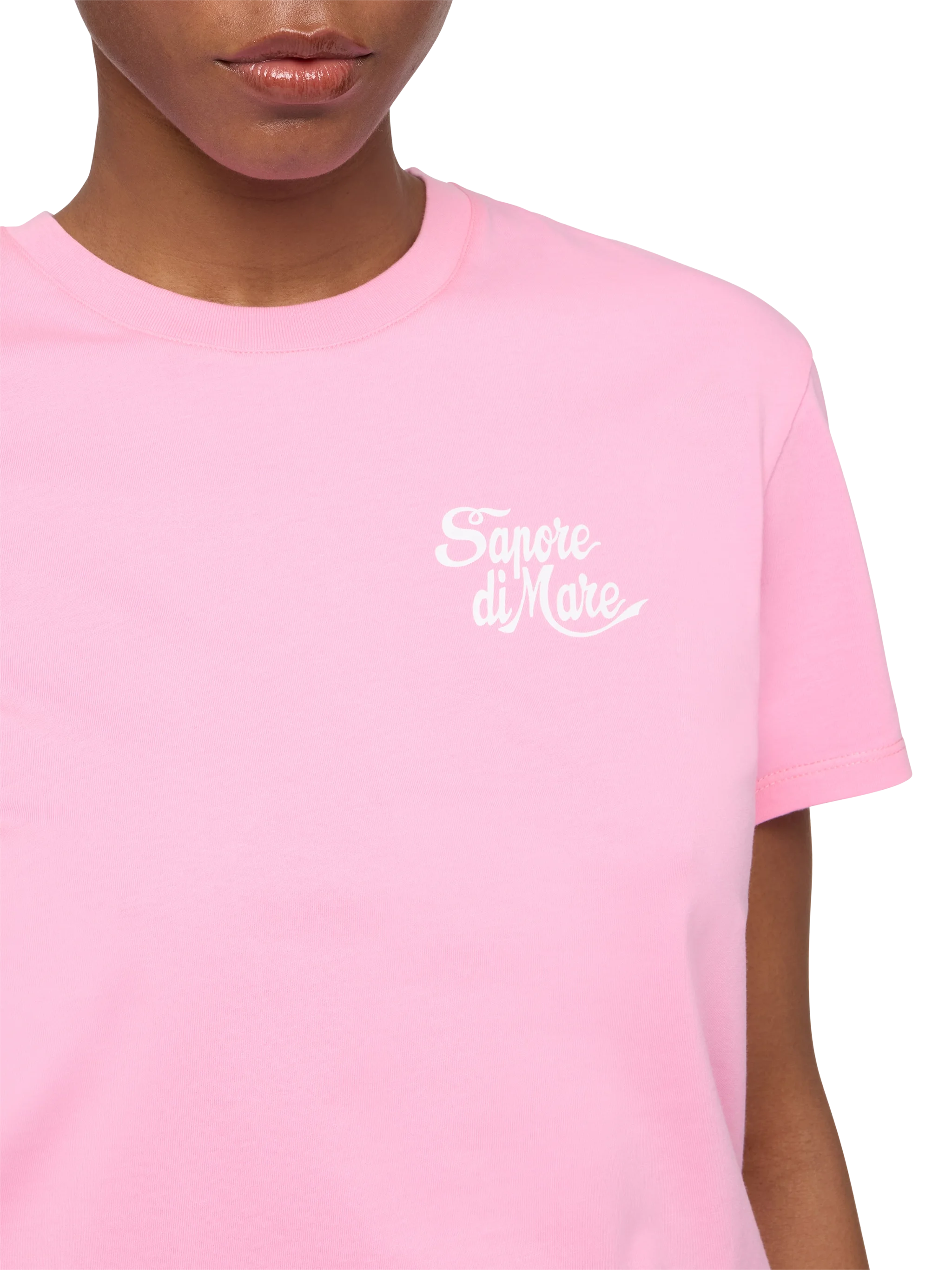mc2-saint-barth-t-shirt-emilie-donna-in-cotone-rosa-con-stampa-sapore-di-mare-ed image 1