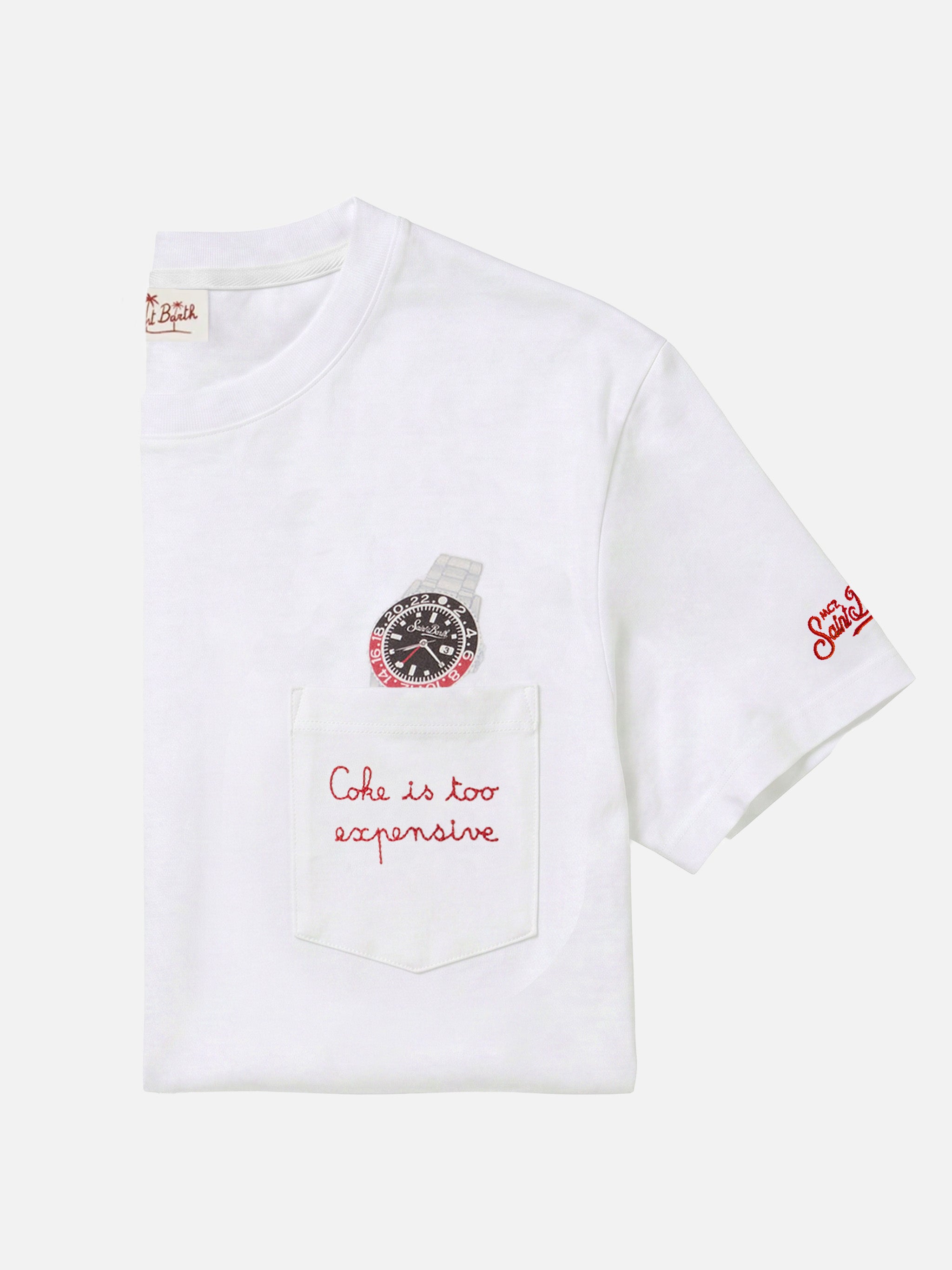 mc2-saint-barth-t-shirt-austin-uomo-in-cotone-bianca-coke-is-too-expensive image 1