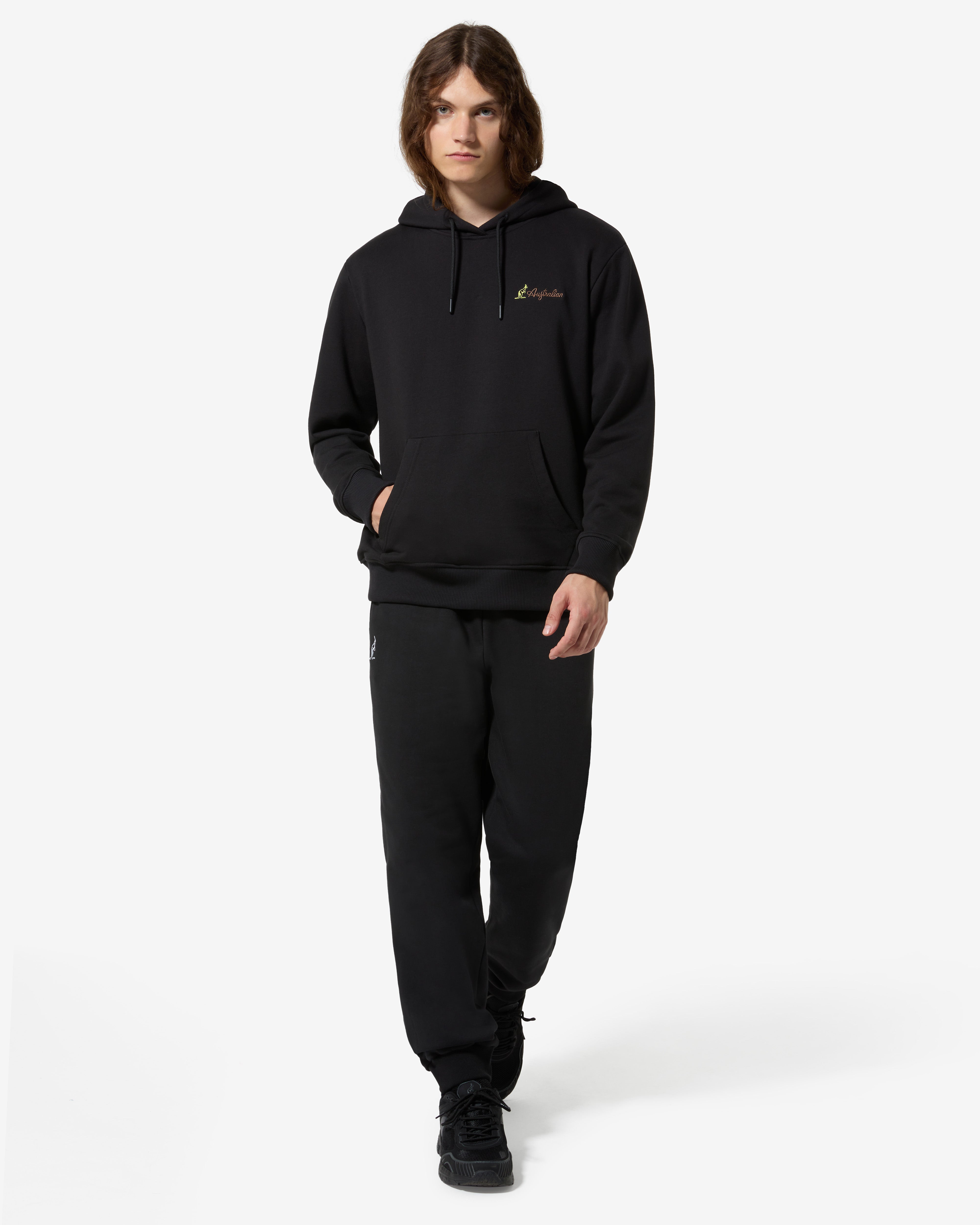 australian-aussie-hoodie-shawn-dickinson-felpa-con-cappuccio-nera image 2