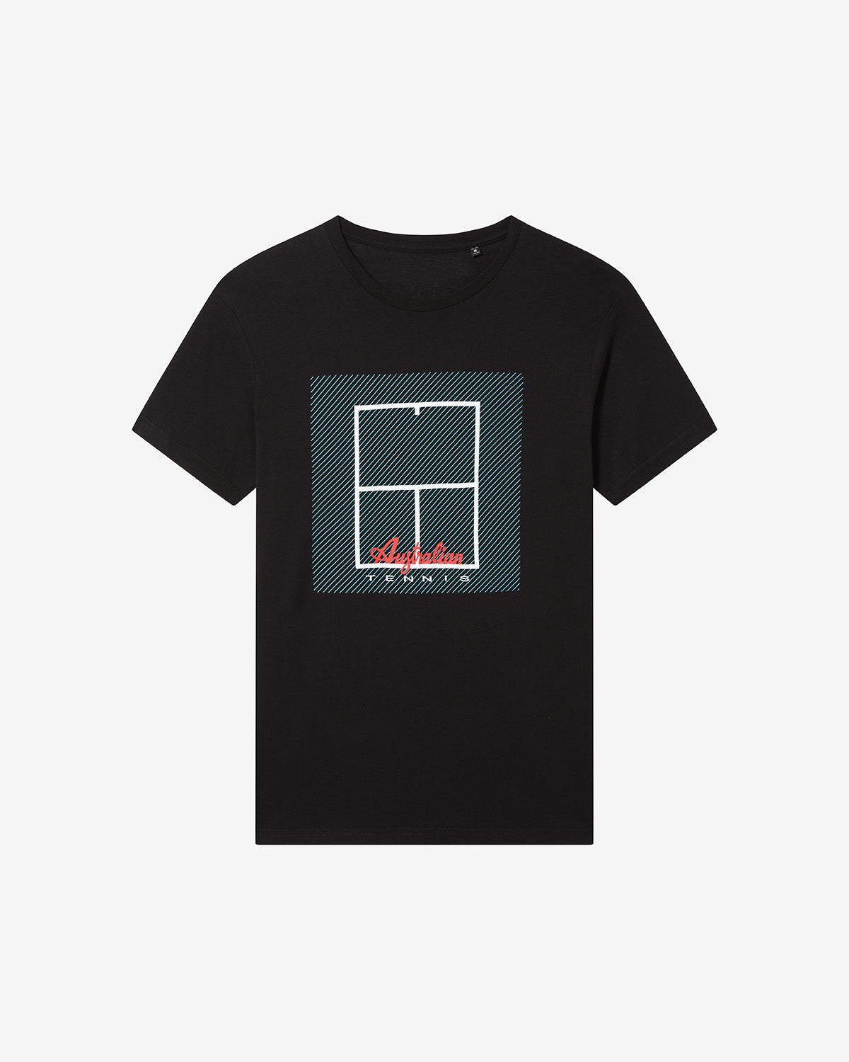 australian-tennis-court-t-shirt-nera-in-cotone image 4