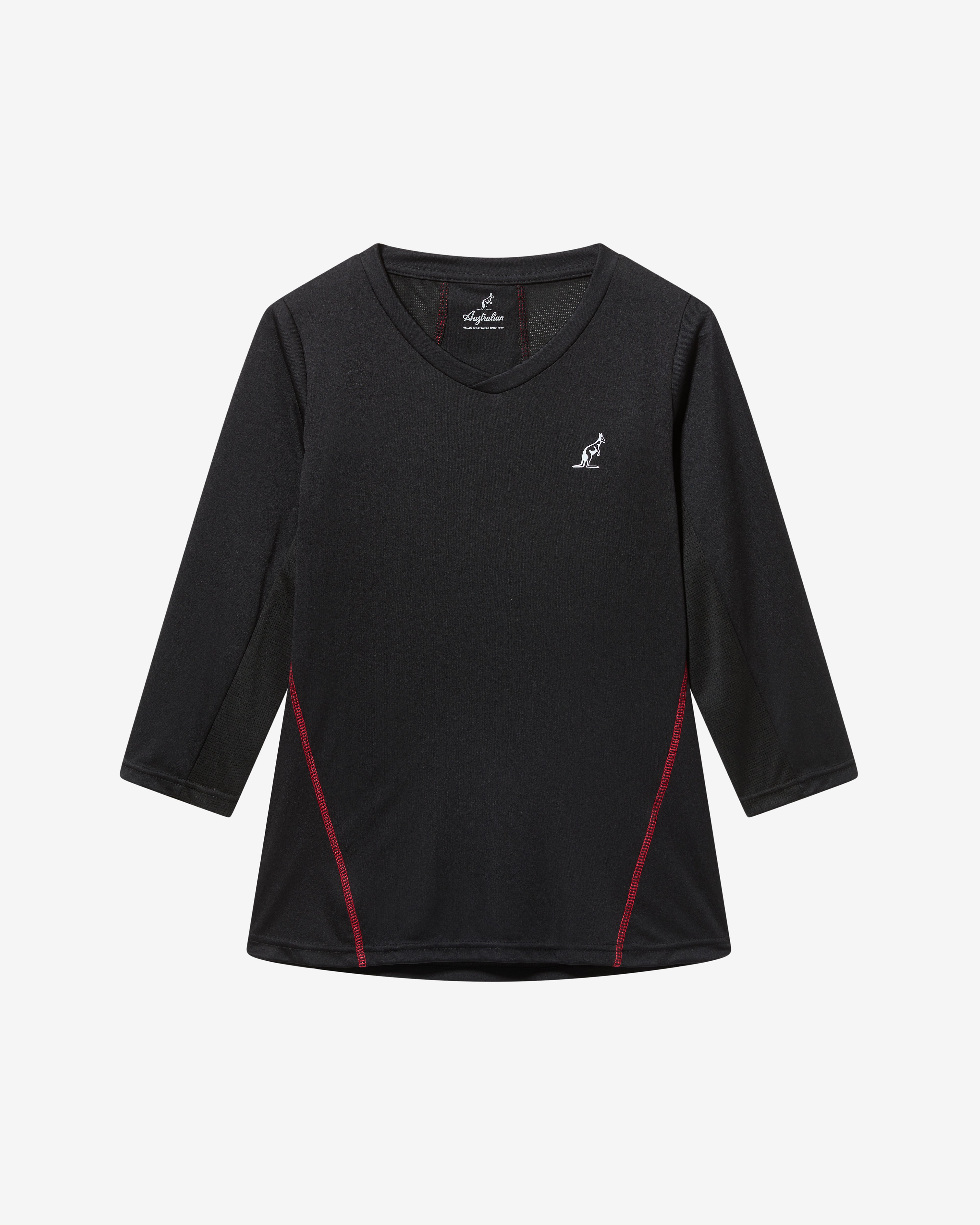 australian-court-3-4-t-shirt-nera-t-shirt-tennis-ace-scollo-v image 5
