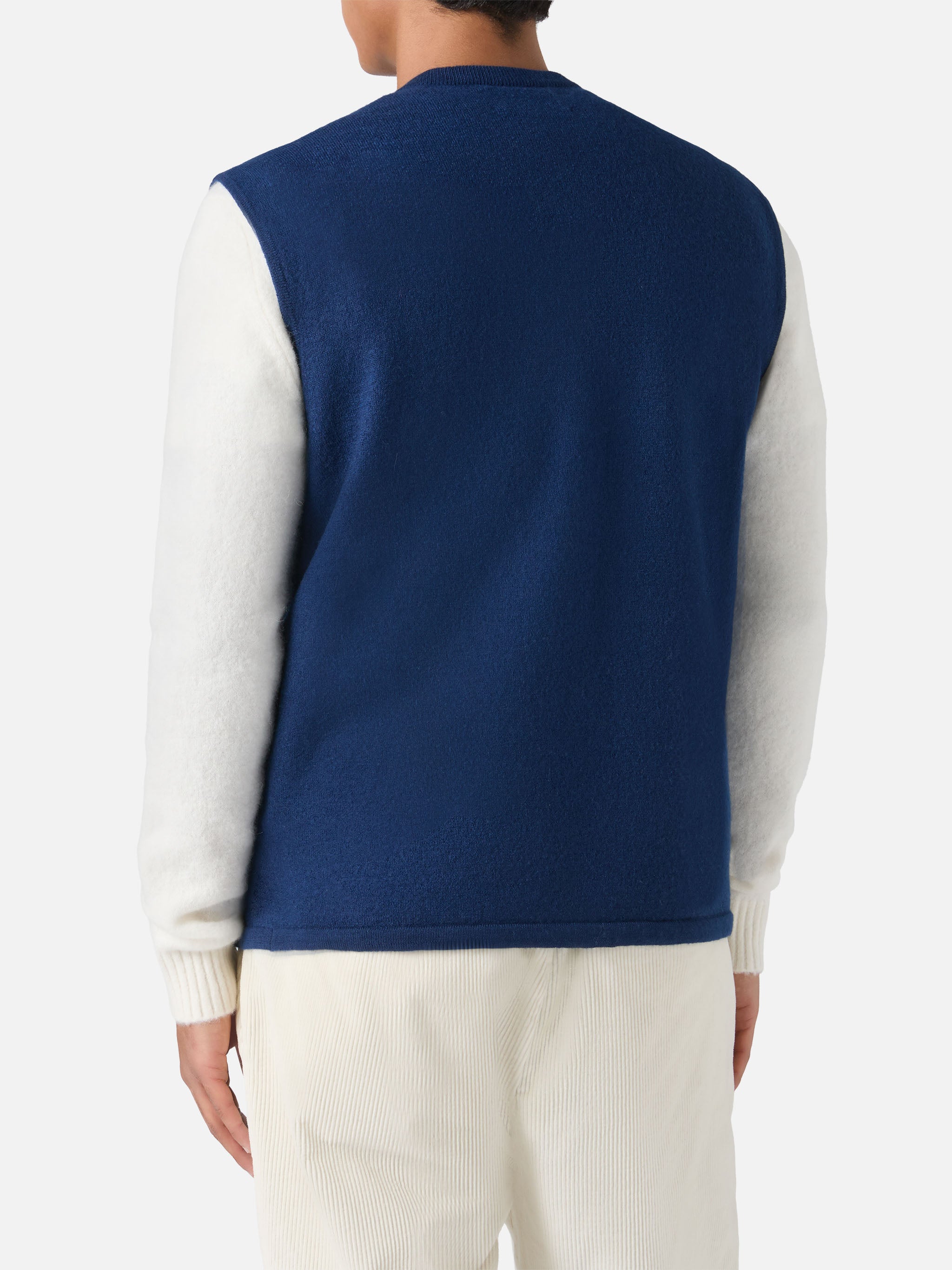 mc2-saint-barth-chioto-gilet-smanicato-uomo-blu-navy-in-fleece image 3