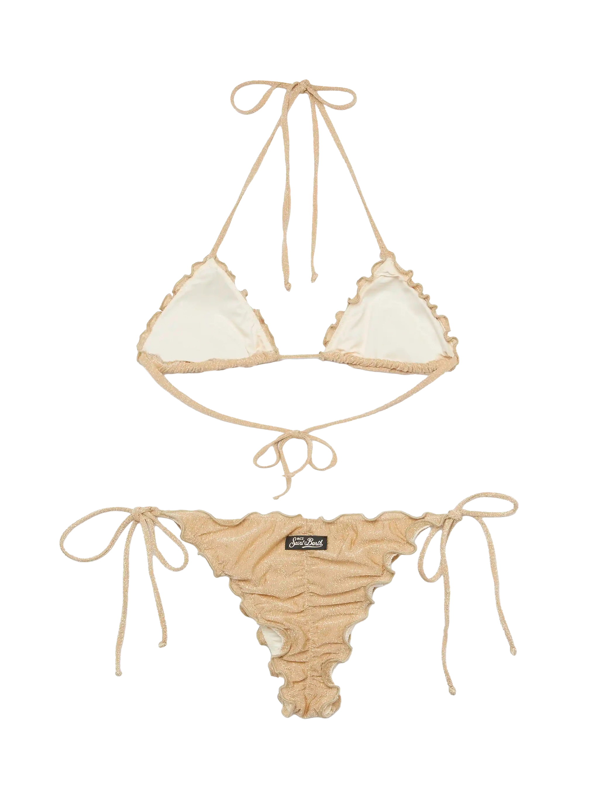 mc2-saint-barth-bikini-sagittarius-miami-lurex-oro-top-triangolo-donna-con-coppe image 3