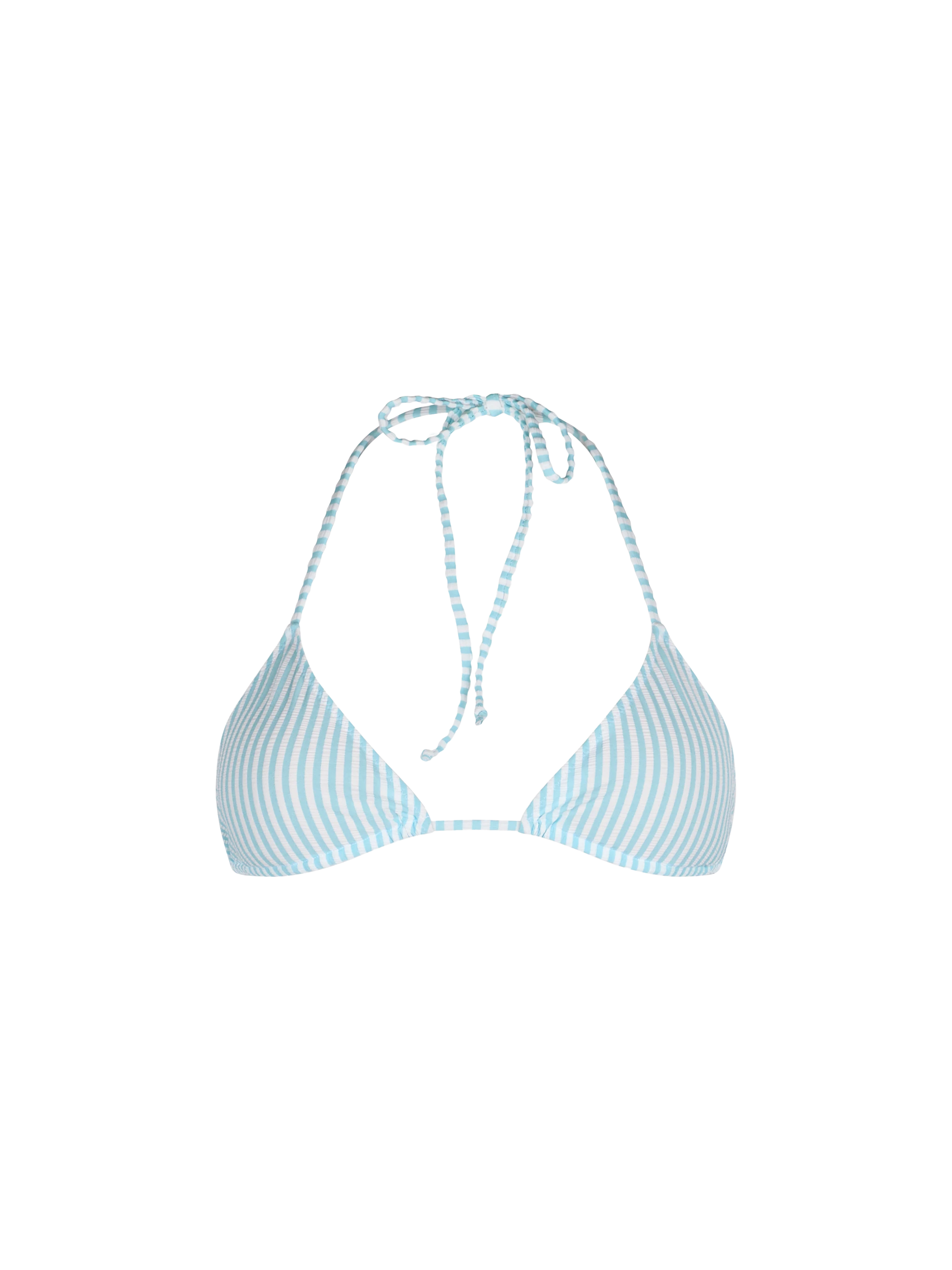 mc2-saint-barth-top-bikini-leah-triangolo-seersucker-righe-azzurre image 1