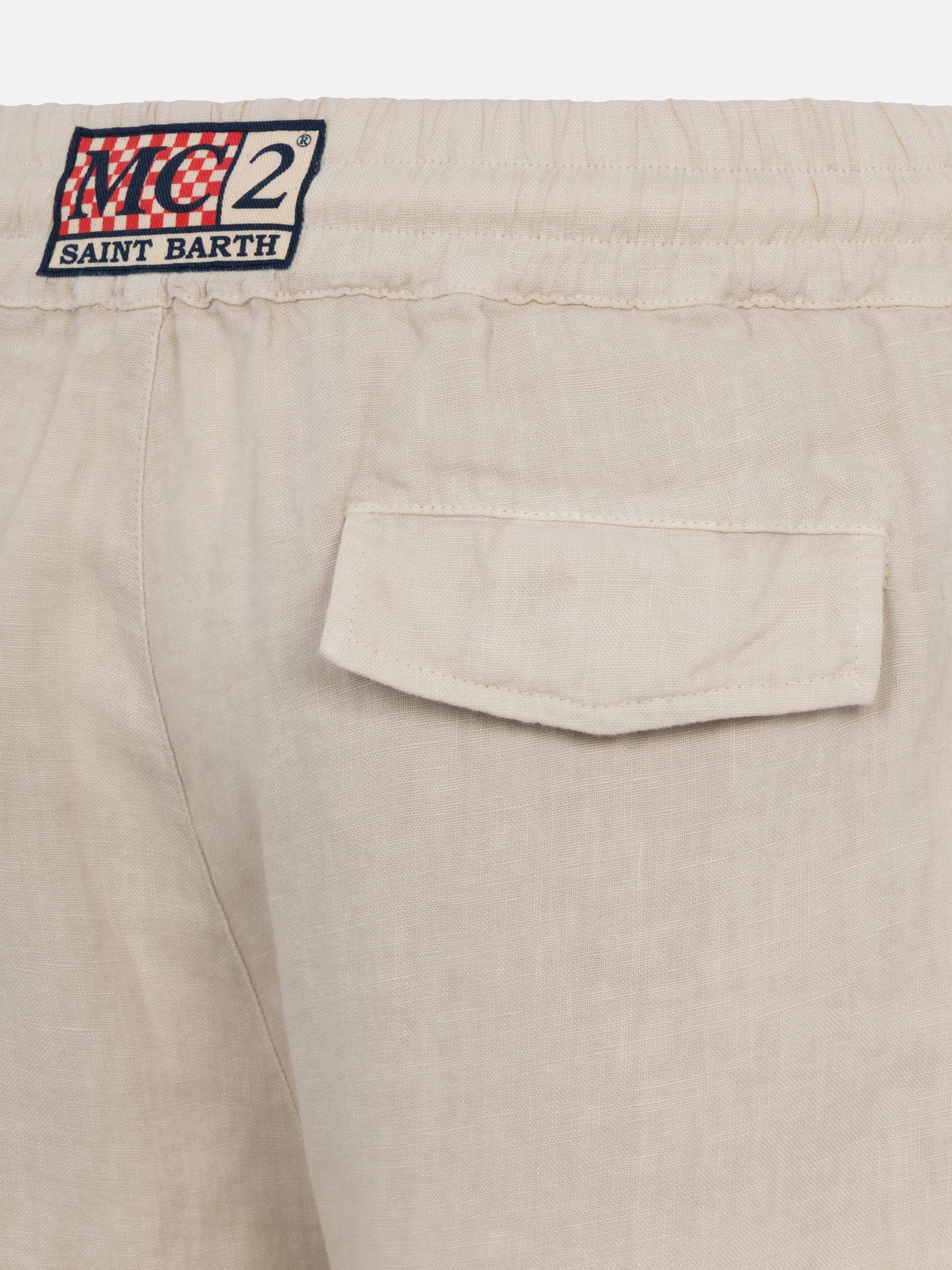 mc2-saint-barth-pantalone-uomo-in-lino-100-bianco-sporco-calais-vita-elasticizza image 6