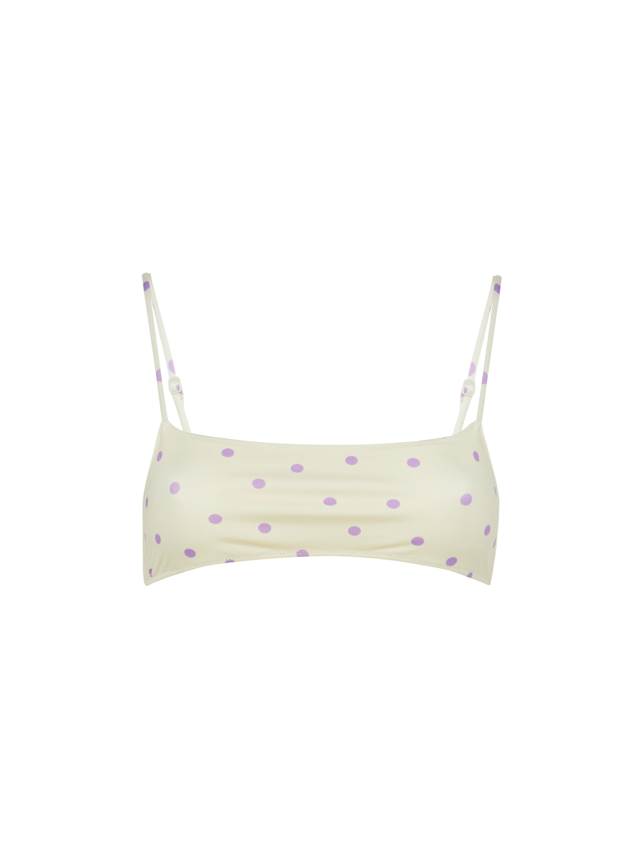 mc2-saint-barth-top-sadie-bralette-donna-pois-avorio-spalline-sottili image 1