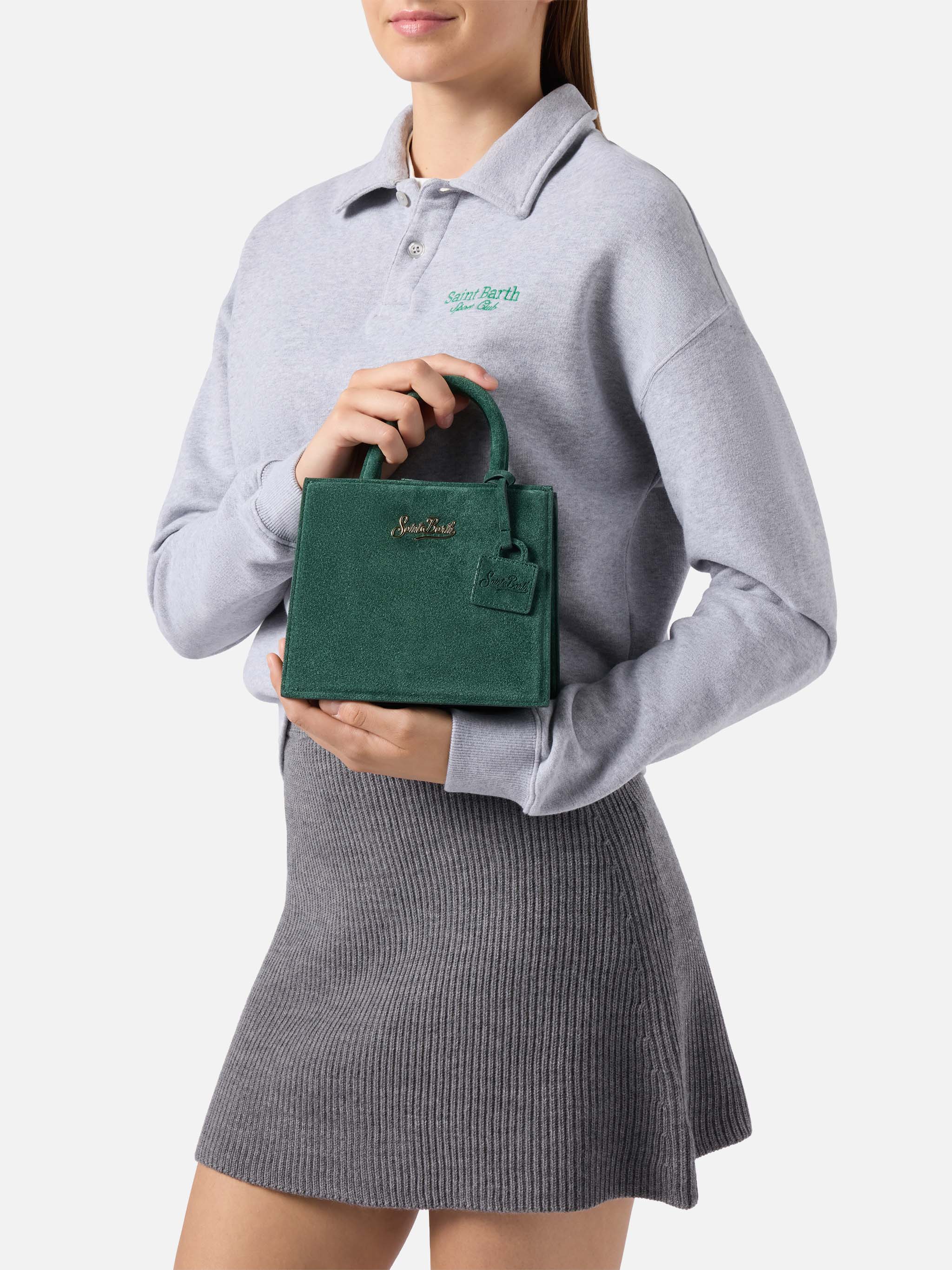 mc2-saint-barth-shop-bag-mini-borsa-a-mano-in-pelle-scamosciata-verde image 2
